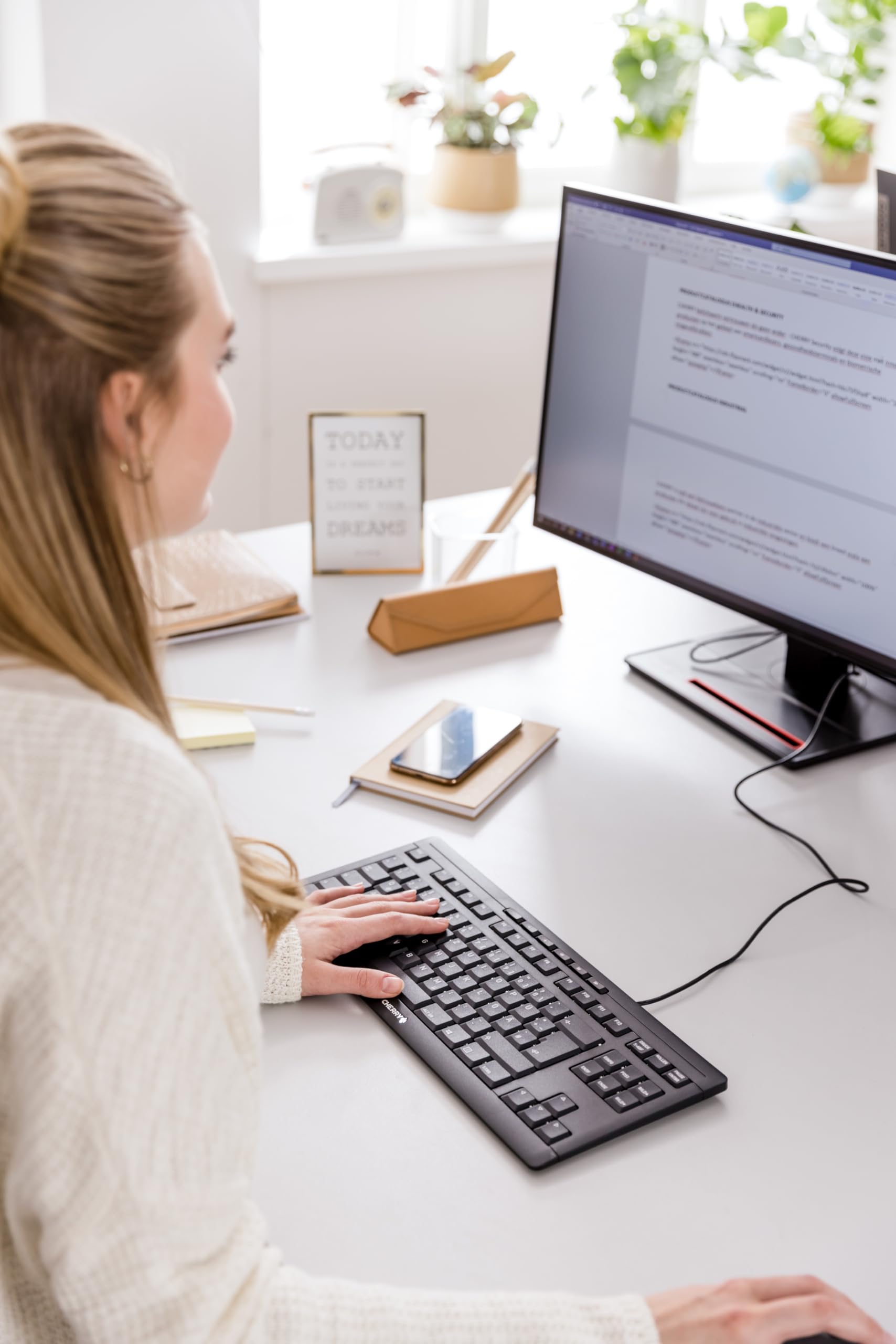 CHERRY Stream Keyboard TKL, Kabelgebundene Tastatur