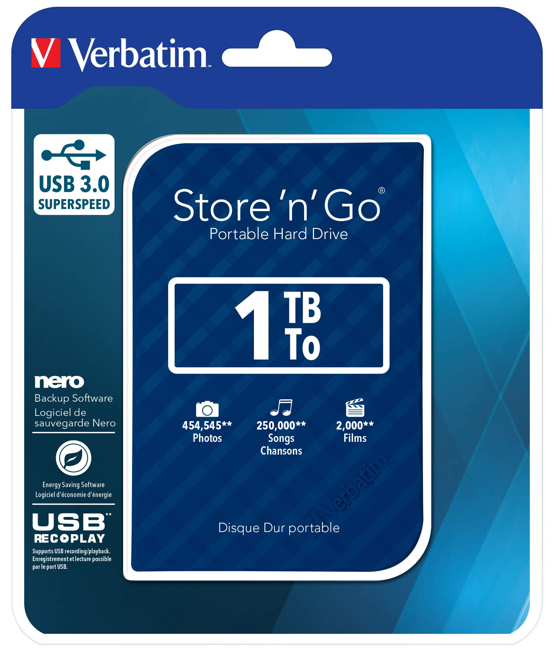 Verbatim Store 'n' Go 2.5 1TB Externe Festplatte