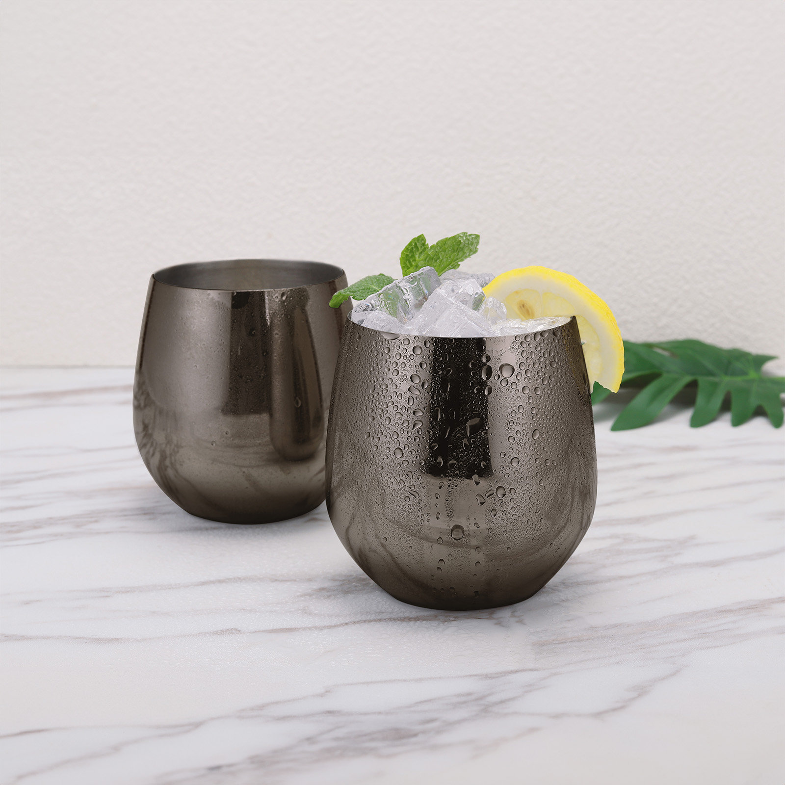 Echtwerk Wein-/Wasserkelch Set 2tlg aus Edelstahl Echtwerk Wein-/Wasserkelch Set 2tlg aus Edelstahl