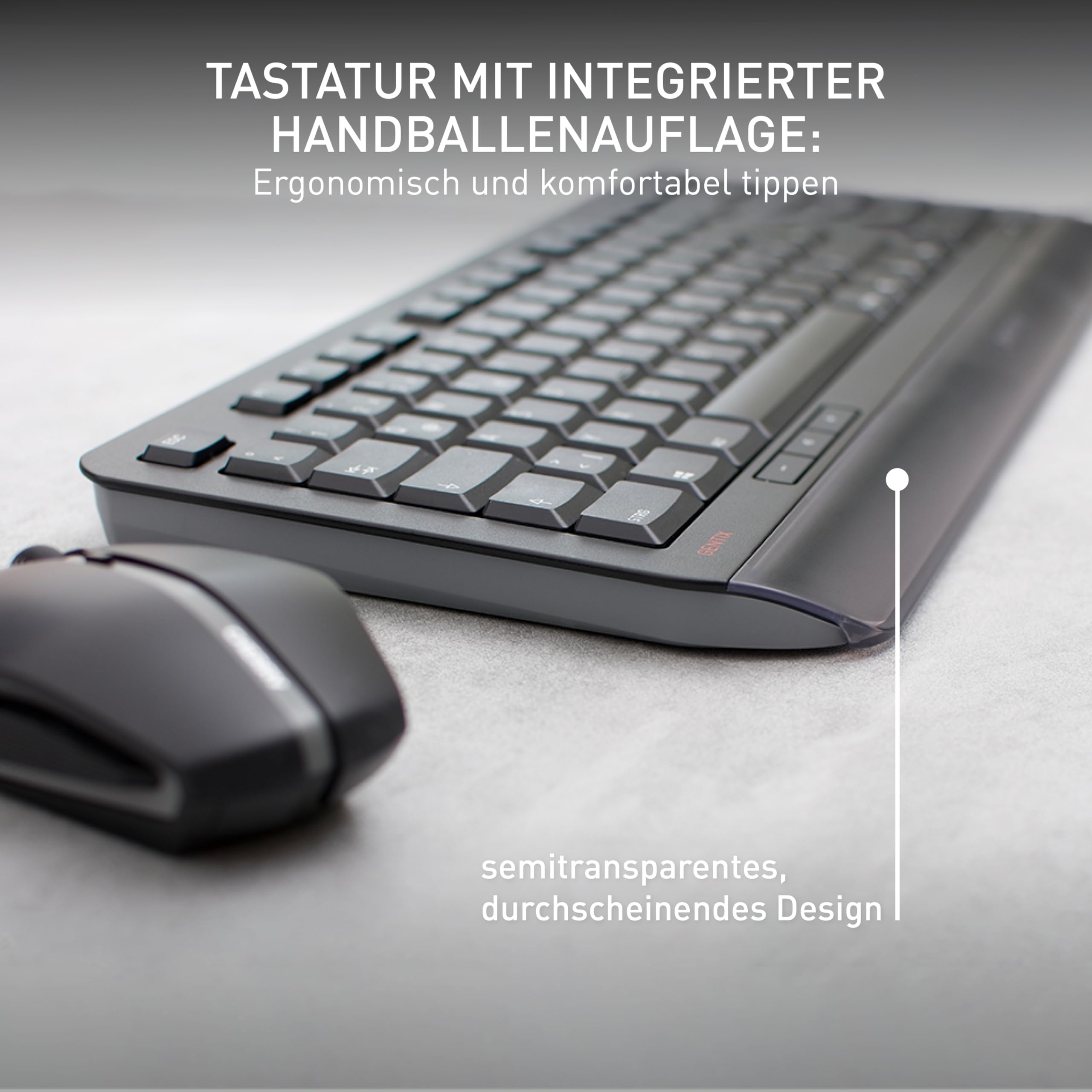 CHERRY GENTIX DESKTOP, Kabelloses Tastatur-Maus-Set, Schweizer Layout ...