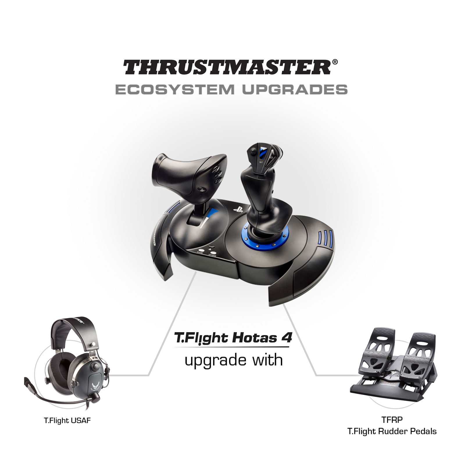 Thrustmaster PS4 PC T.Flight HOTAS 4 Joystick Flugsteuerknüppel Controller