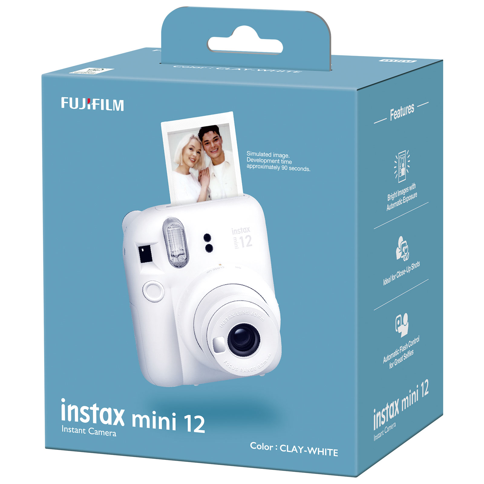 FUJIFILM Instax Mini12 Clay-White Filmkit Sofortbildkamera