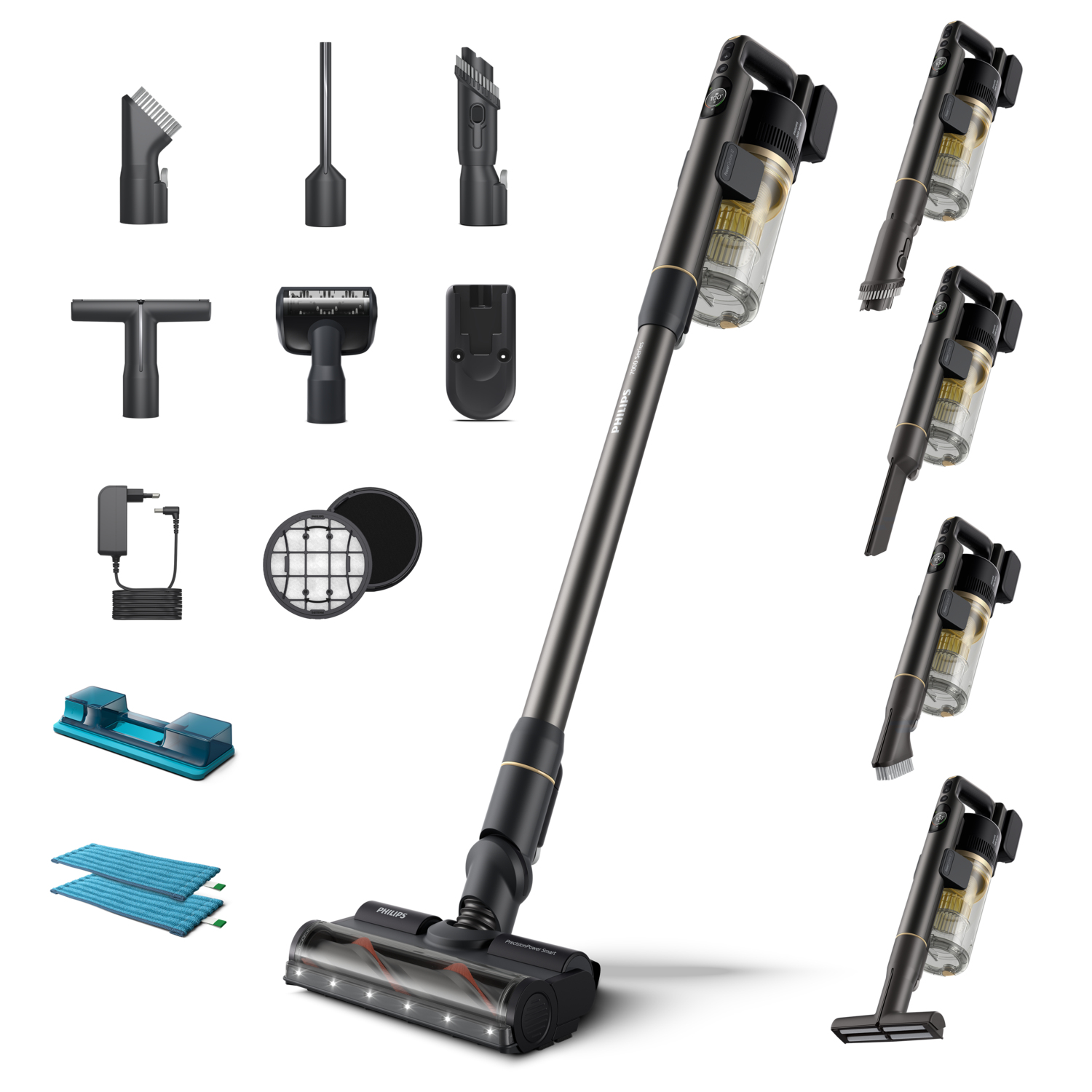 Philips Aqua XC7057/01 Akku-Handstaubsauger mit Stiel