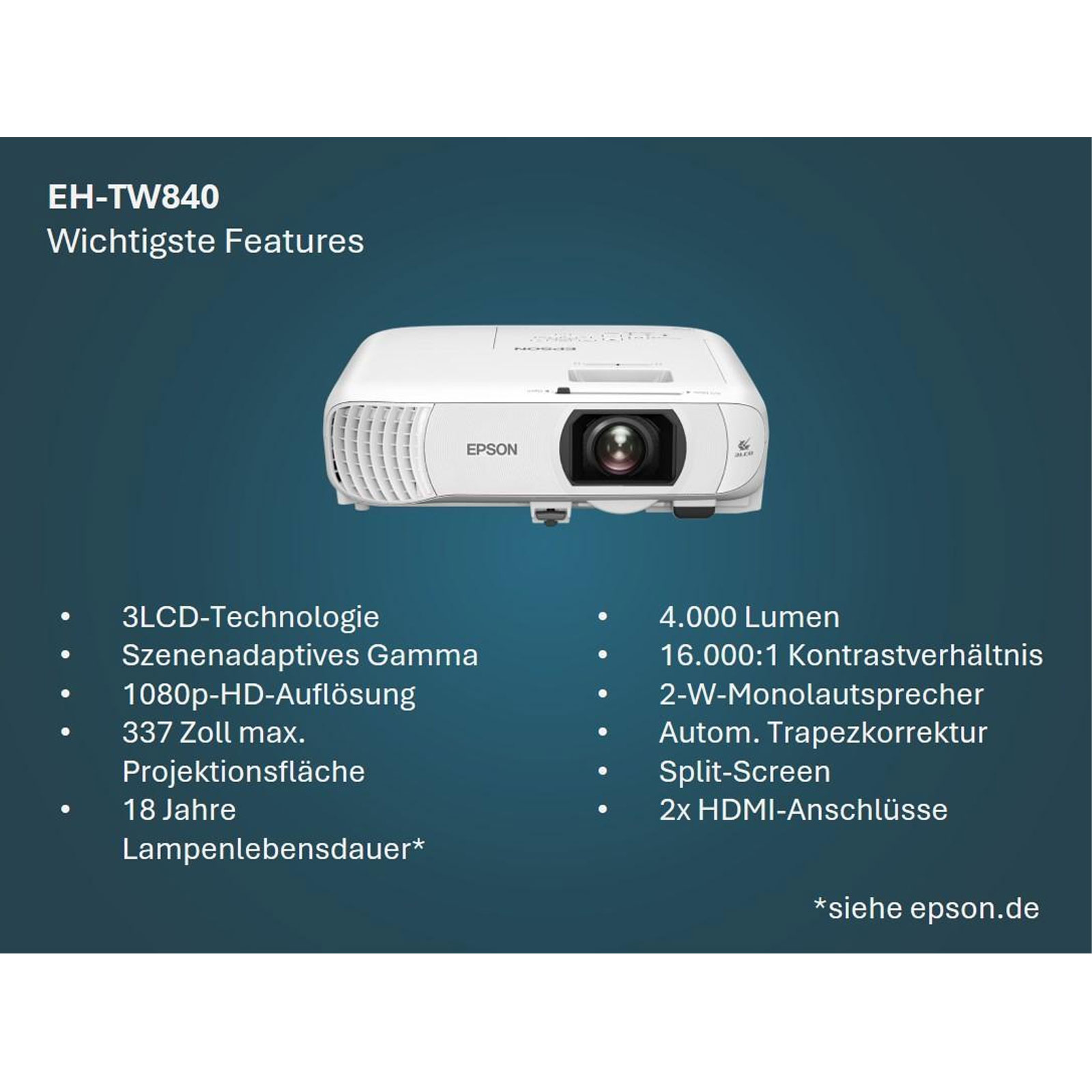Epson EPS EHTW840 Beamer
