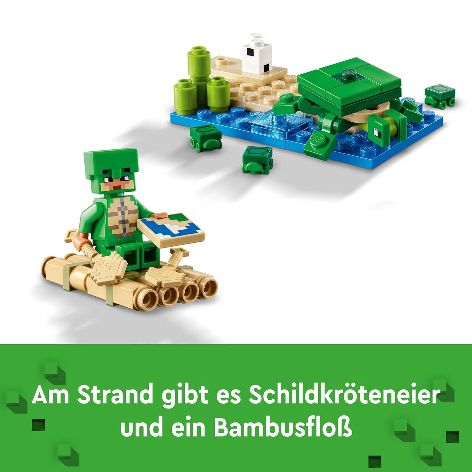 LEGO Minecraft Das Schildkrötenstrandhaus, Spielzeug-Haus mit Zubehör für Mädchen und Jungen ab 8 Jahren