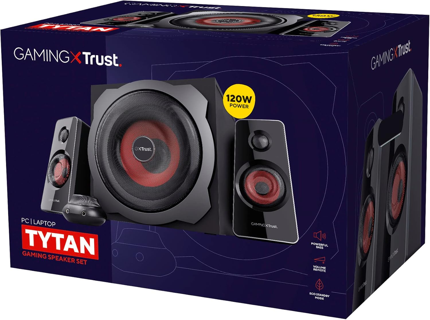 Trust Gaming GXT 38 2.1 Gaming Lautsprechersystem mit Subwoofer