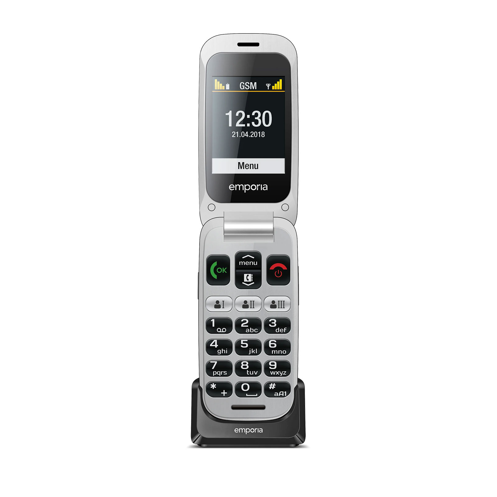 Emporia ONE 2G, Space Grey/Silber - Modell 2025 Handy (Seniorenhandy, Klapp)