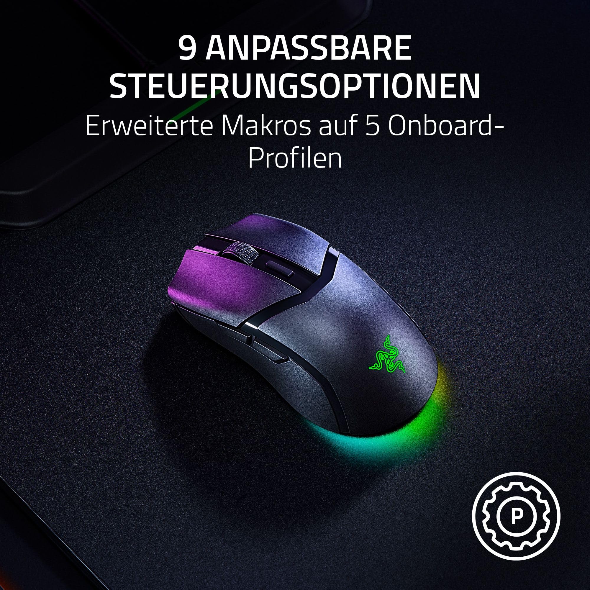 Razer Cobra HyperSpeed - kabellose Leichte anpassbare Gaming-Maus