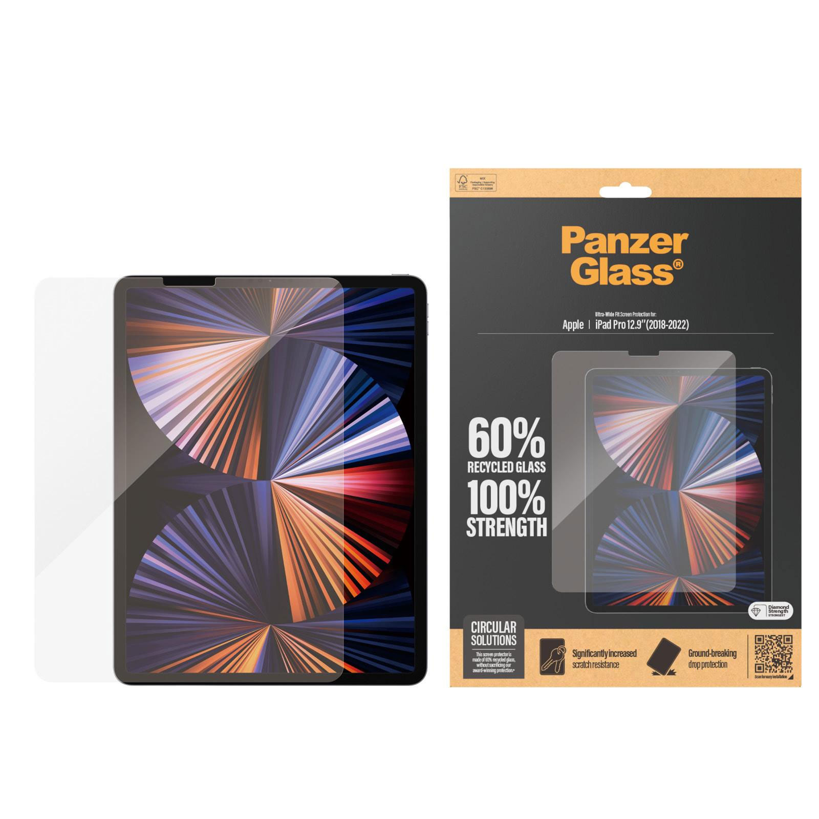 PanzerGlass Screen Protector iPad Pro 12.9" 2018-2022 | Ultra-Wide Fit Tablet-Schutzglas