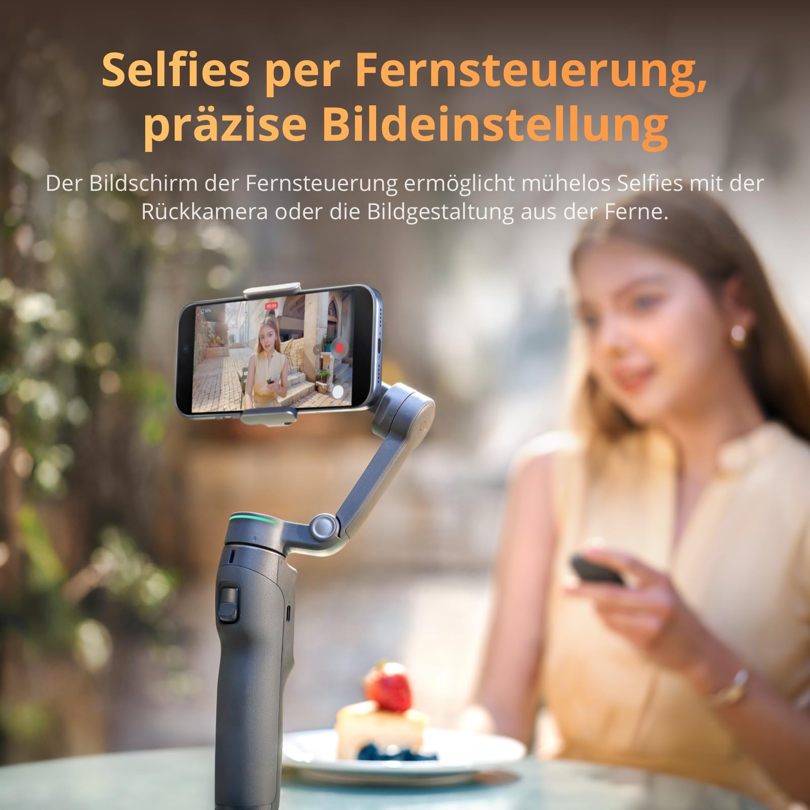Osmo Mobile 8P Gimbal-Stabilisator für iPhone & Android, Fernsteuerung