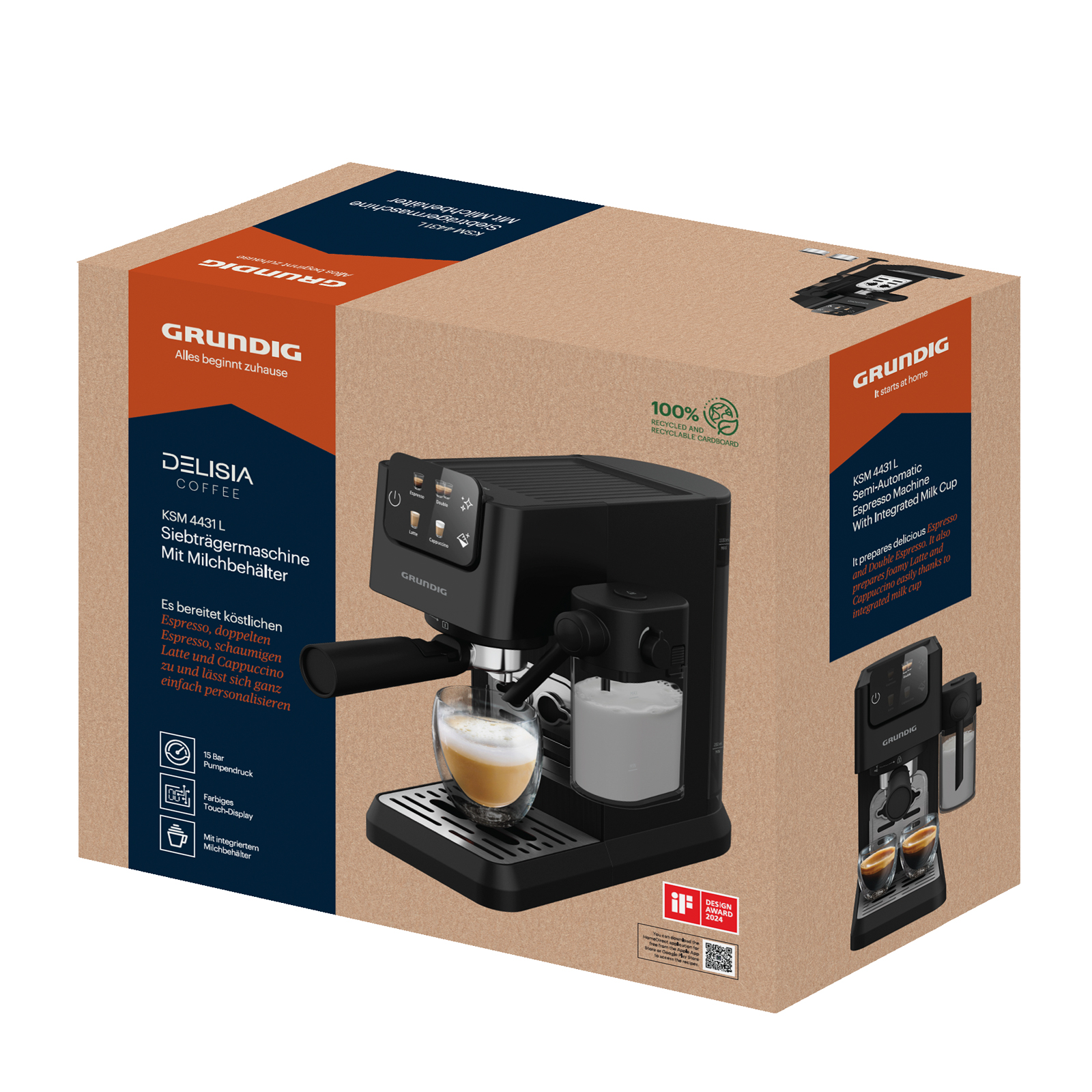 Grundig KSM 4431 L Siebträgermaschine