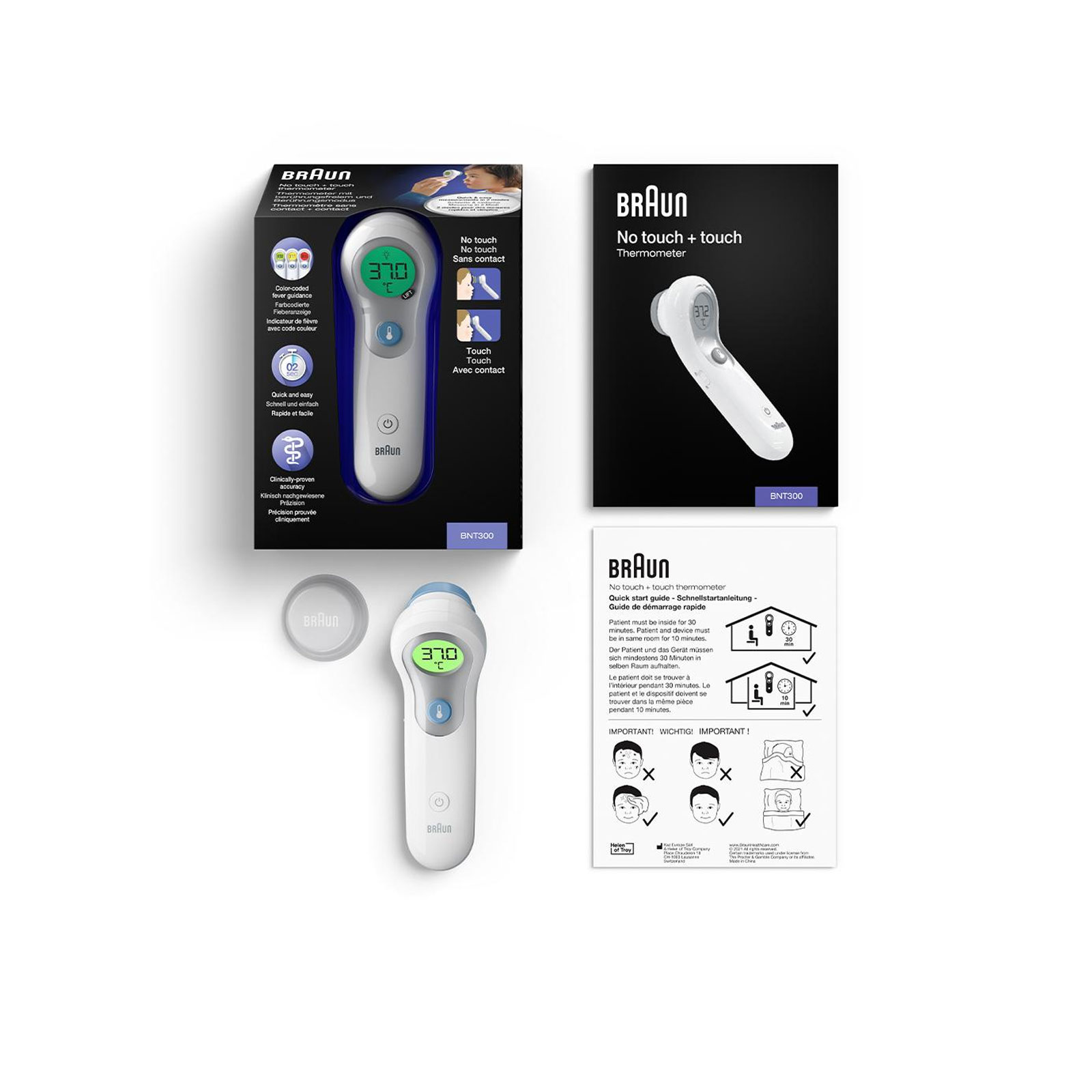 Braun BNT300 No touch + touch Fieberthermometer Braun BNT300 No touch + touch Fieberthermometer