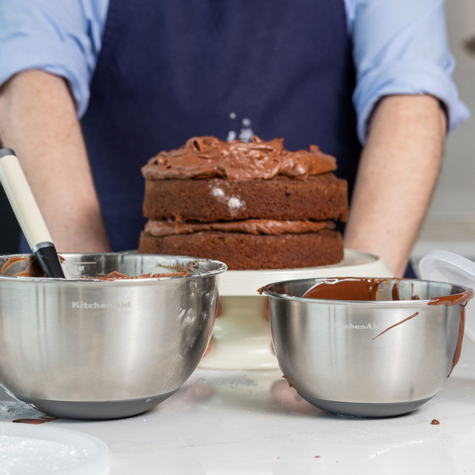 KitchenAid Rührschüsseln aus Edelstahl, 2-teiliges Set