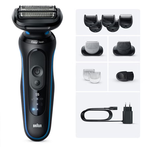 BRAUN Series 5 Elektrorasierer +2 Aufsätze, 52-B1650s Herrenrasierer