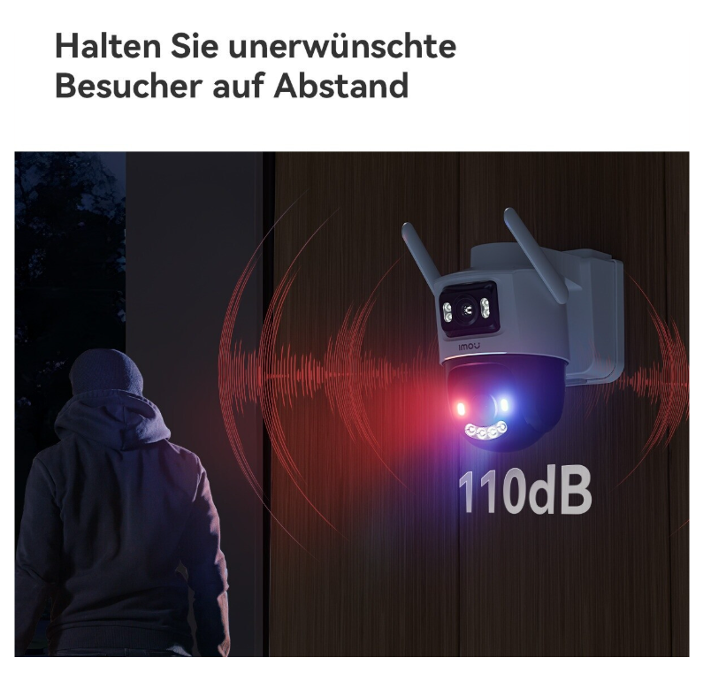 Imou AOV Dual Kit 5+5mp mit Solarpanel aussen Schwarz Weiss