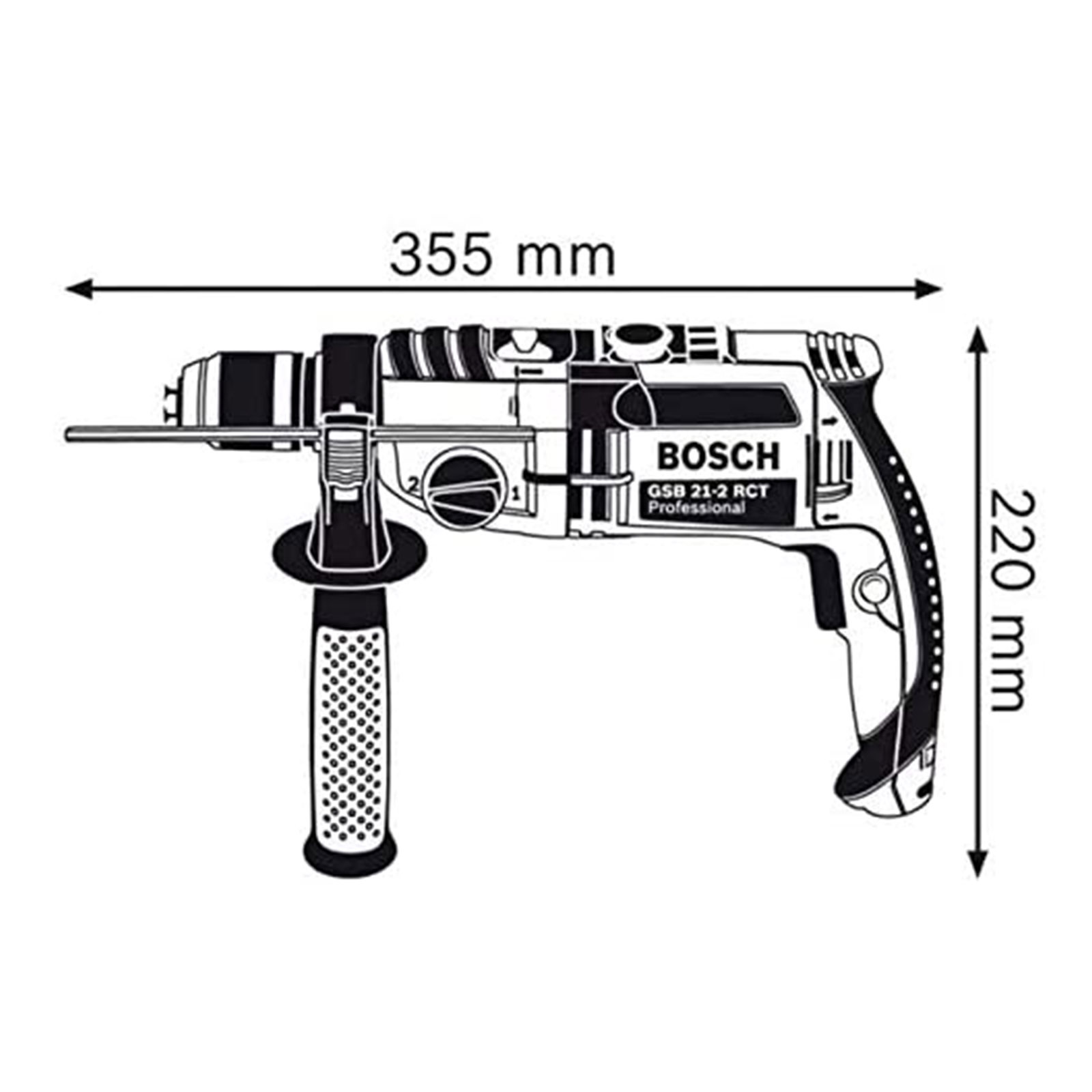 Bosch Professional GSB 21-2RCT (CC) Elektroschlagbohrmaschine