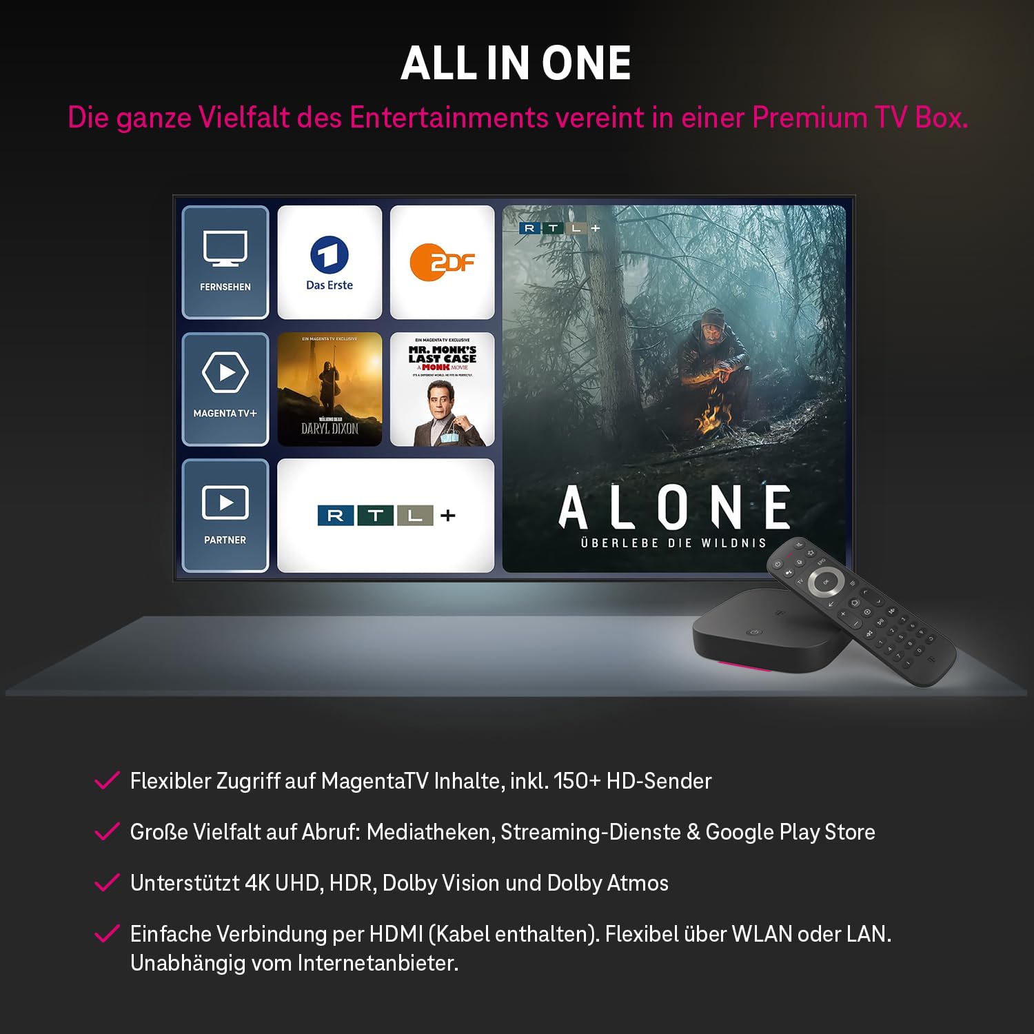 MagentaTV One (2. Generation) Android TV Box mit WLAN&LAN