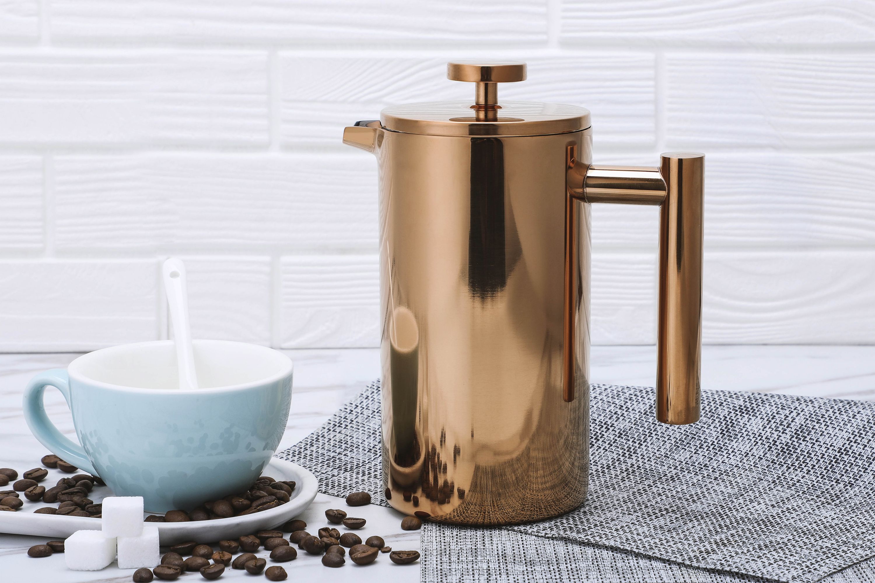 ECHTWERK  French Press aus Edelstahl, 800 ml 