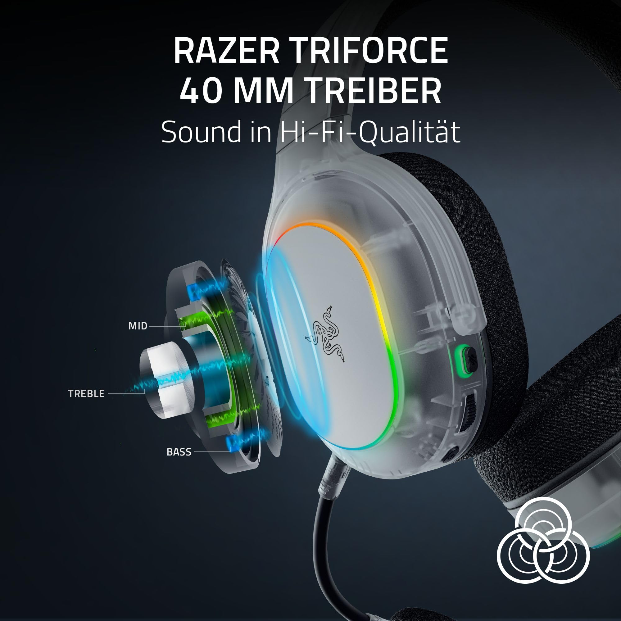 Razer Barracuda X Chroma Phantom White - Kabelloses Gaming-Headset