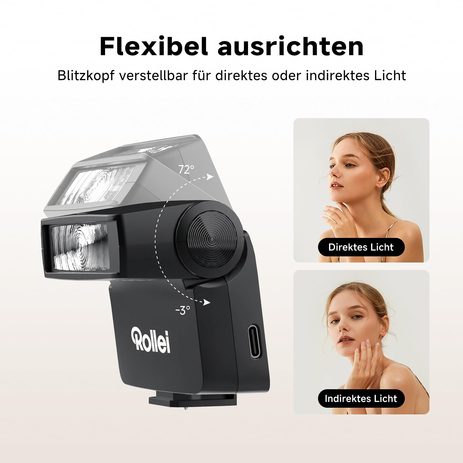Rollei Flashy ONE Mini Kamera Blitz GN 16