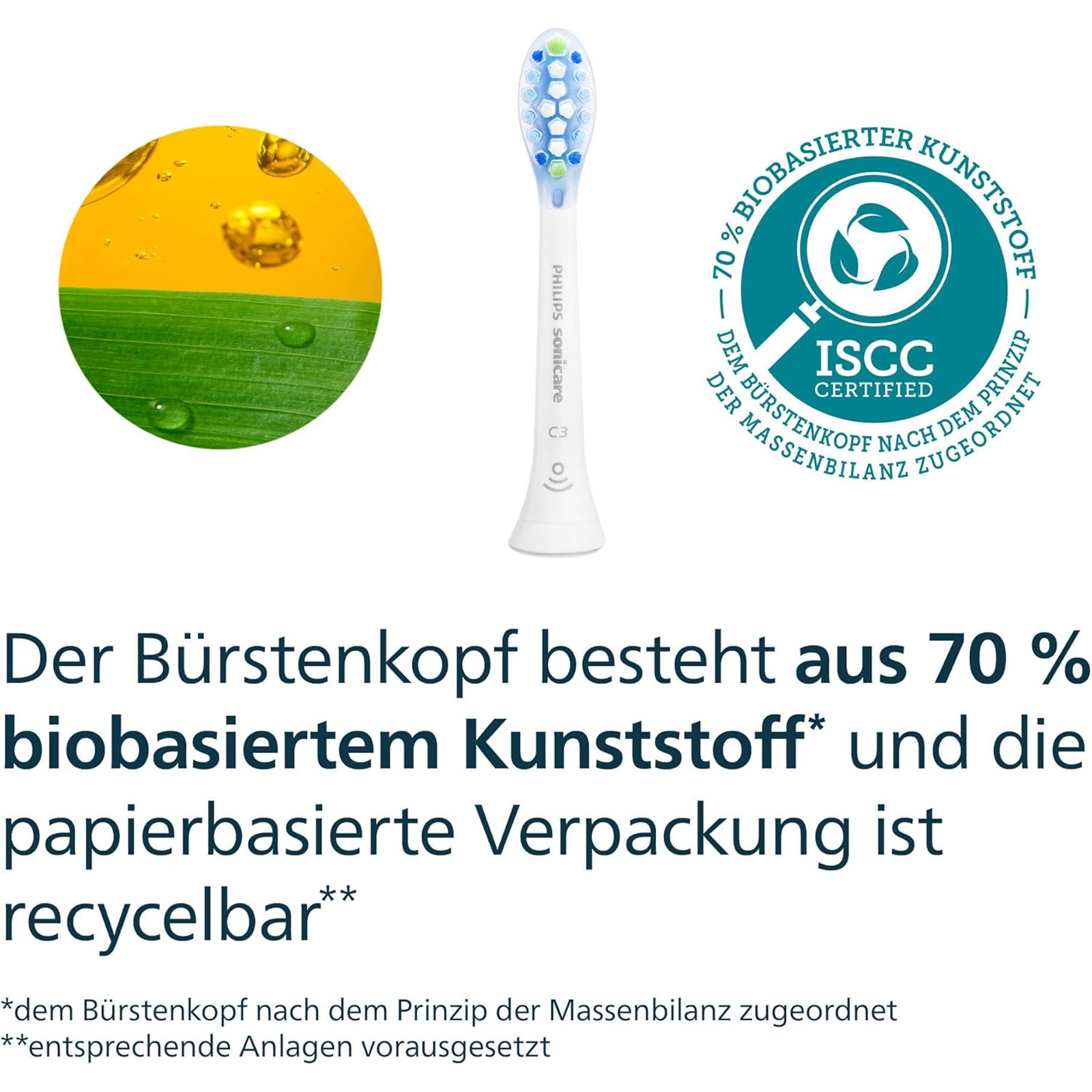 Philips HX9042/87 Sonicare C3 Premium Plaque Defence, Original Ersatzbürstenköpfe