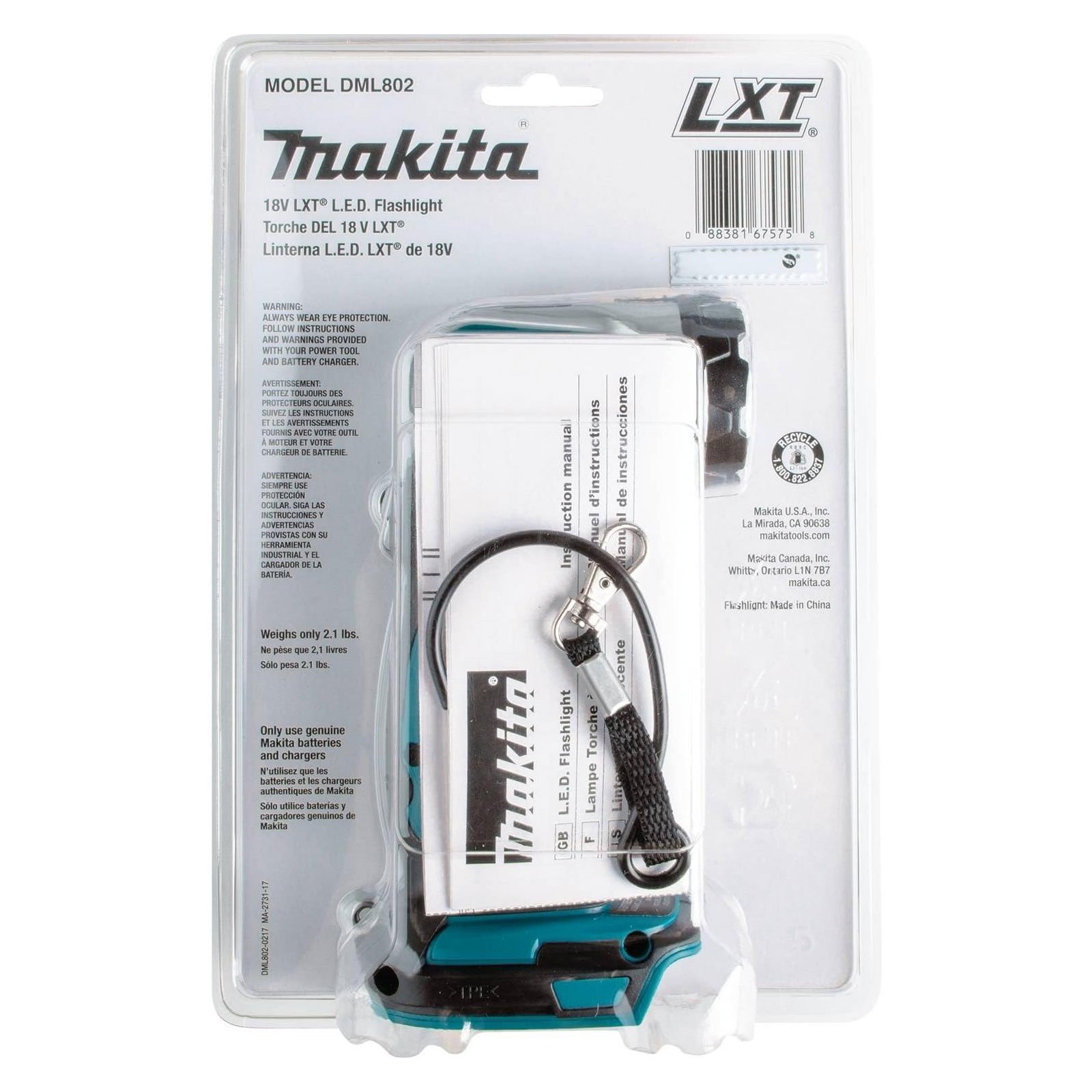 Makita Akku-Handleuchte 18V DEBDML802