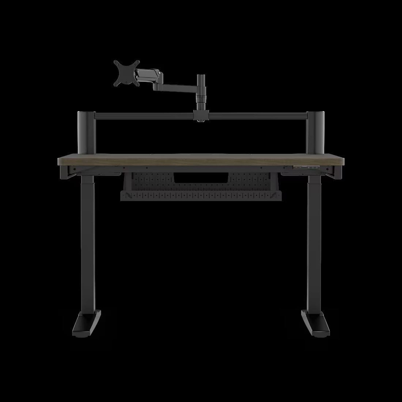 Corsair Platform:4 Elevate-Schreibtisch, Holz in dunkler Walnussbeizung