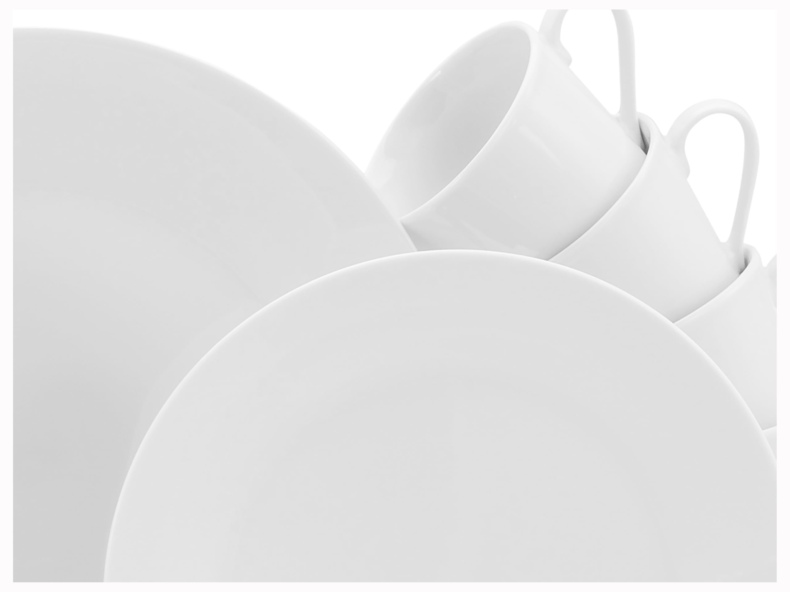 CreaTable 24533 Base Weiss 30-tlg 6 Personen Kombiservice Porzellan