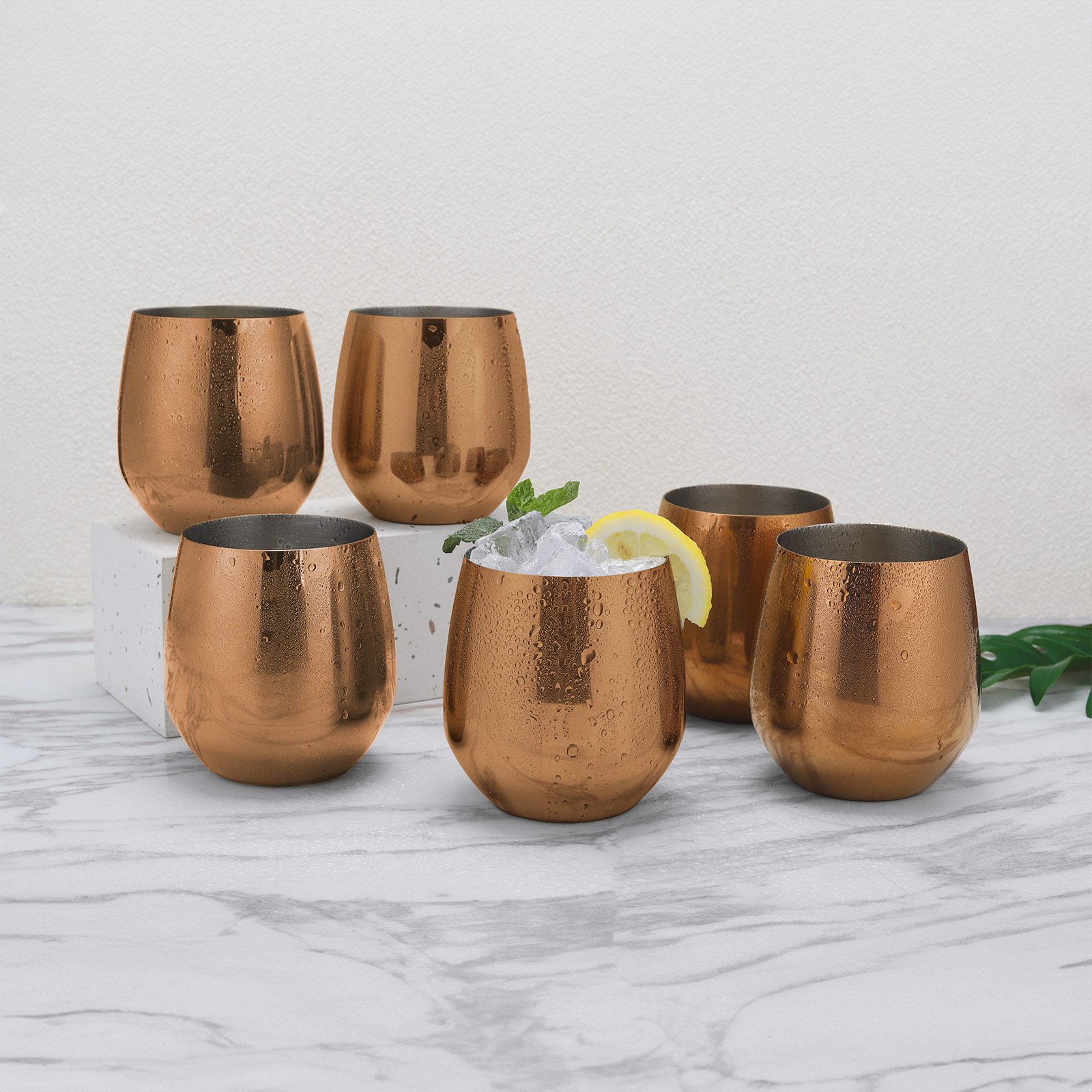 Echtwerk Wein-/Wasserkelch Set 6tlg aus Edelstahl