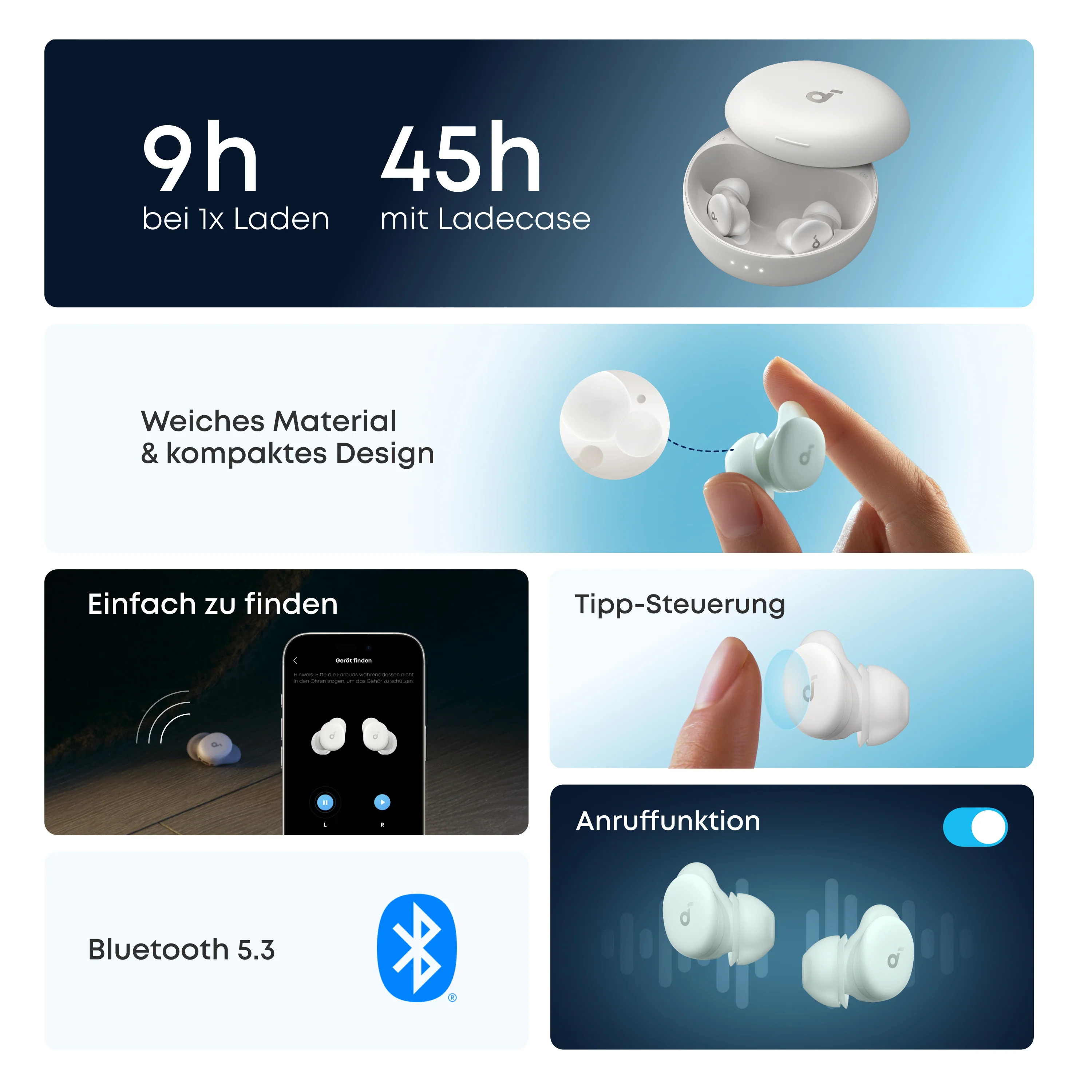 Soundcore In-Ear Kopfhörer Sleep A30