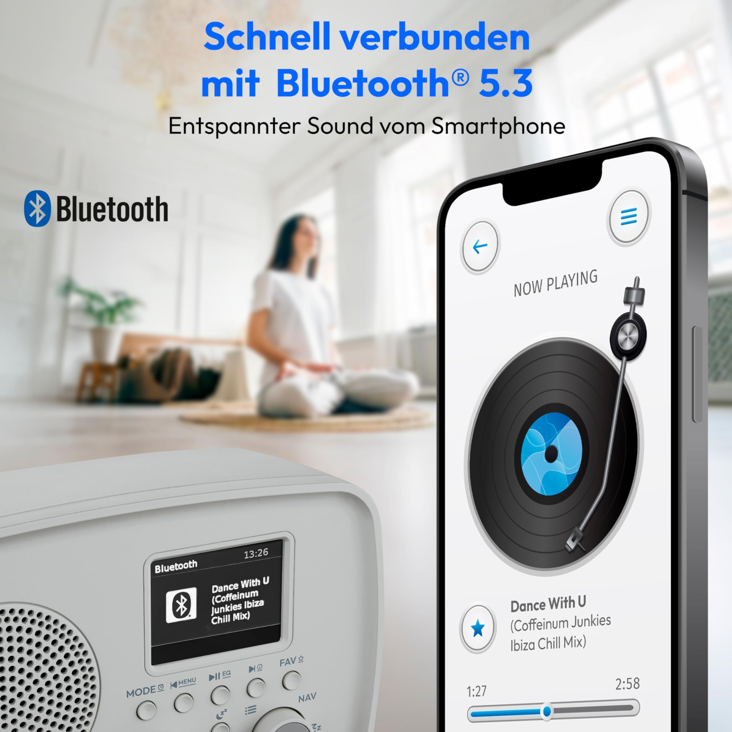 MEDION DAB+ Radio mit Bluetooth DRE-1