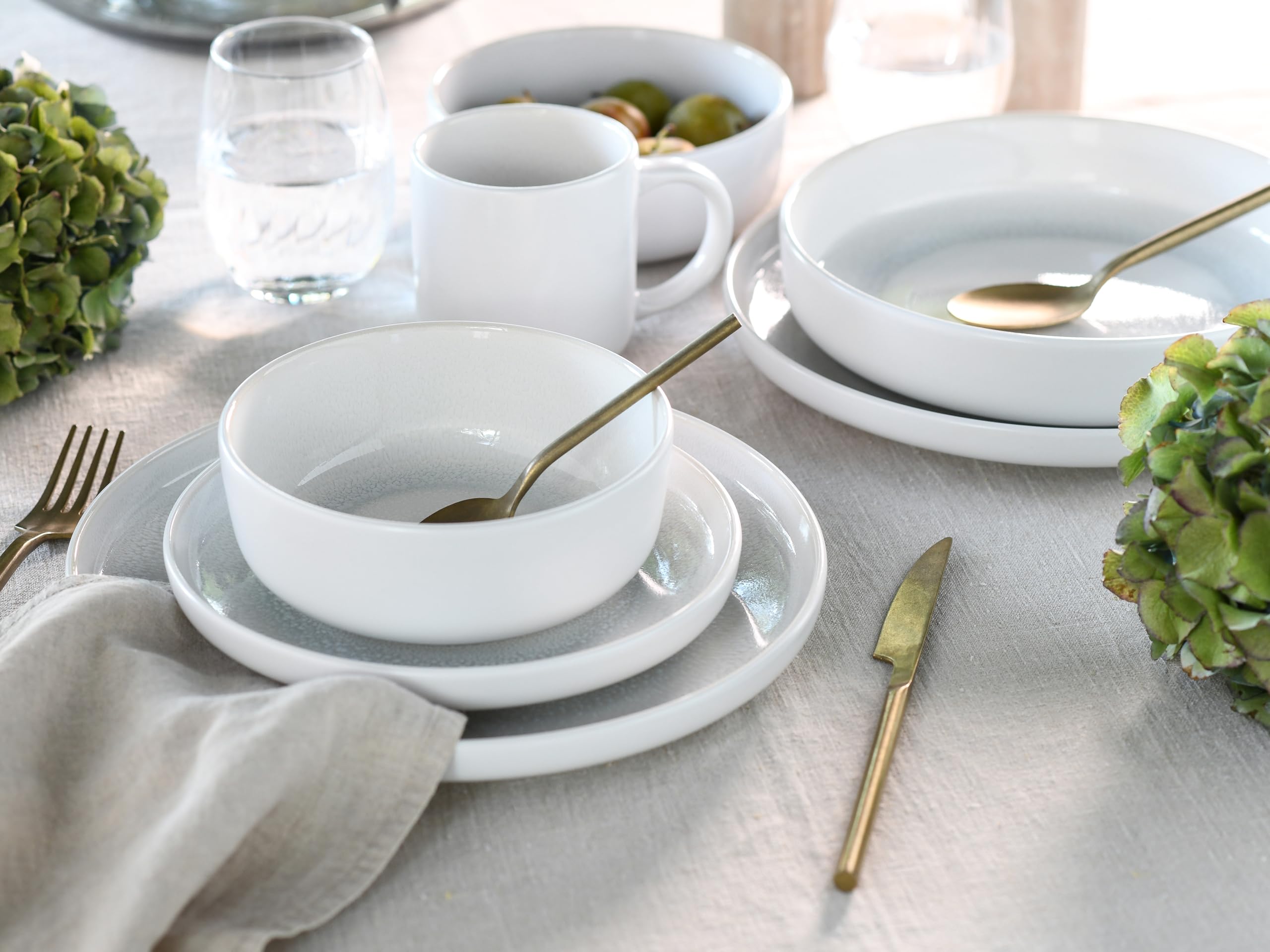 CreaTable 24714 Kombiservice Serie Nordic Fjord Ice 16-tlg. 4 Personen