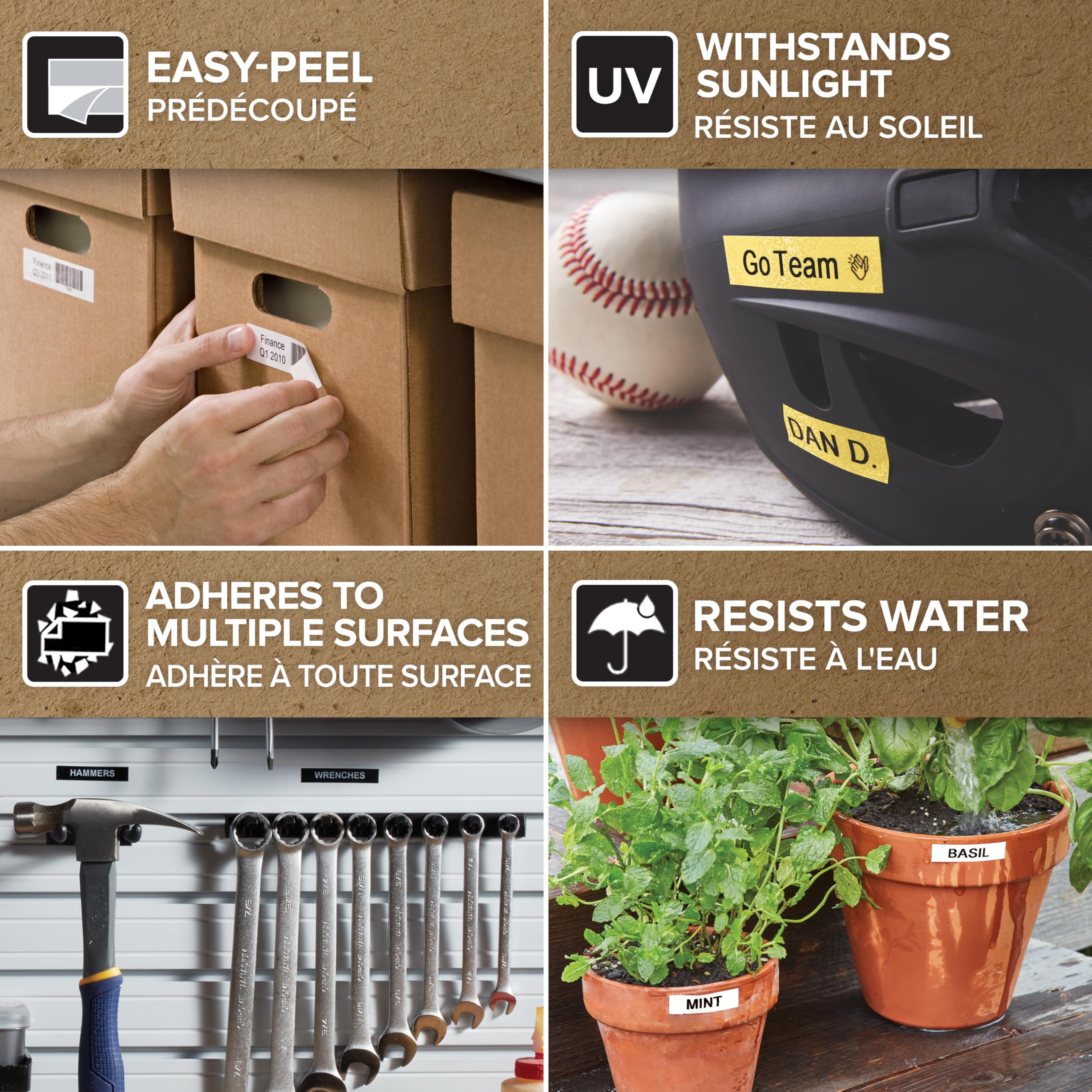 DYMO Original D1-Etikettenband | weiß auf schwarz | 24 mm x 7 m | selbstklebend