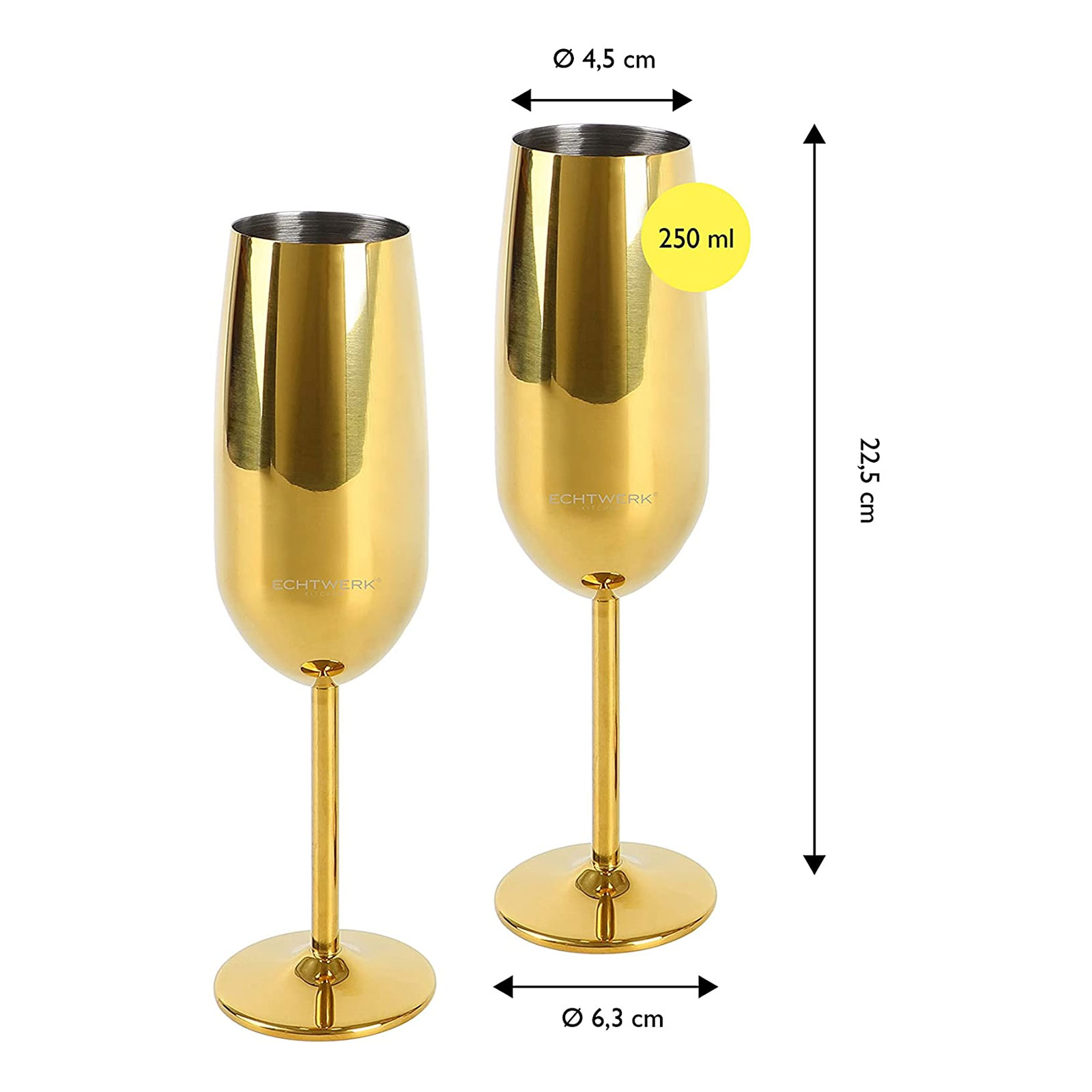 Echtwerk  Sekt-/Champagnerkelch Set 2tlg 
