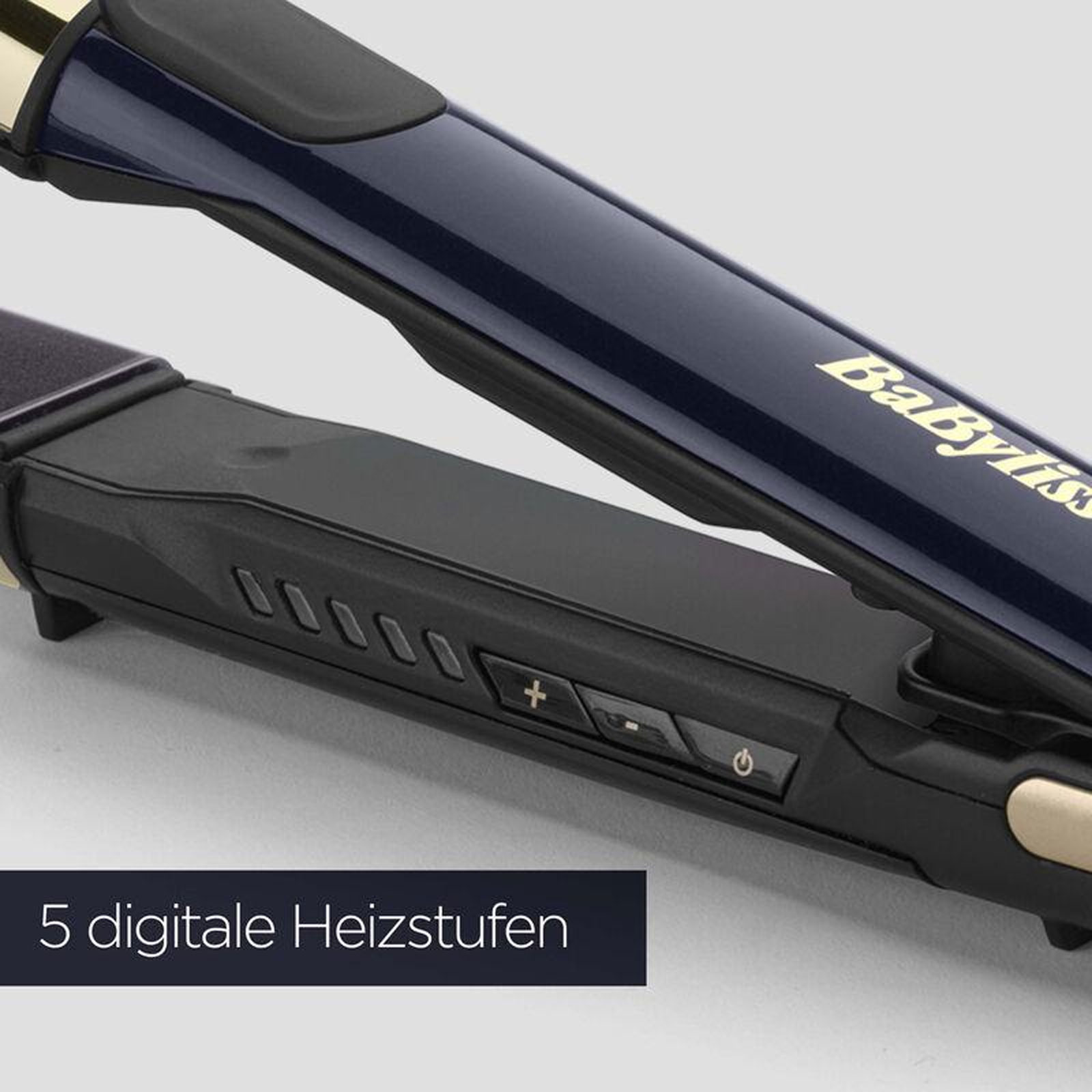 BaByliss ST484E Black Onyx Glätteisen (Advanced Ceramics™-Heizsystem, 5 Temperaturstufen von 130°C bis 235°C, Keramikplatten mit schwarzem Onyx, Ionen-Technologie mit Anti-Frizz Effekt, 15 Sekunden Aufheizzeit, automatische Abschaltfunktion
