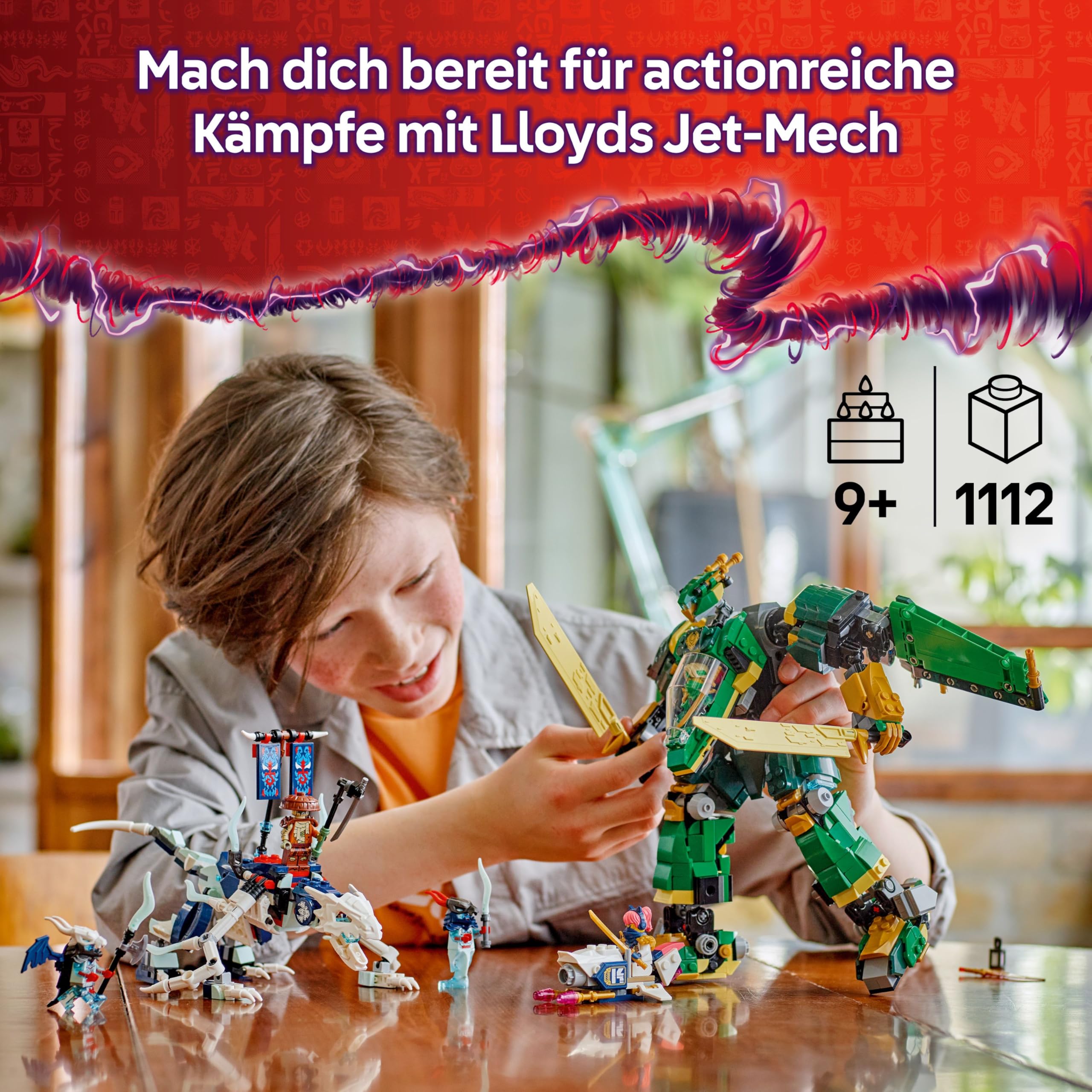 LEGO NINJAGO 2in1 Lloyds Jet-Mech - Spielzeug mit 5 Minifiguren 71845