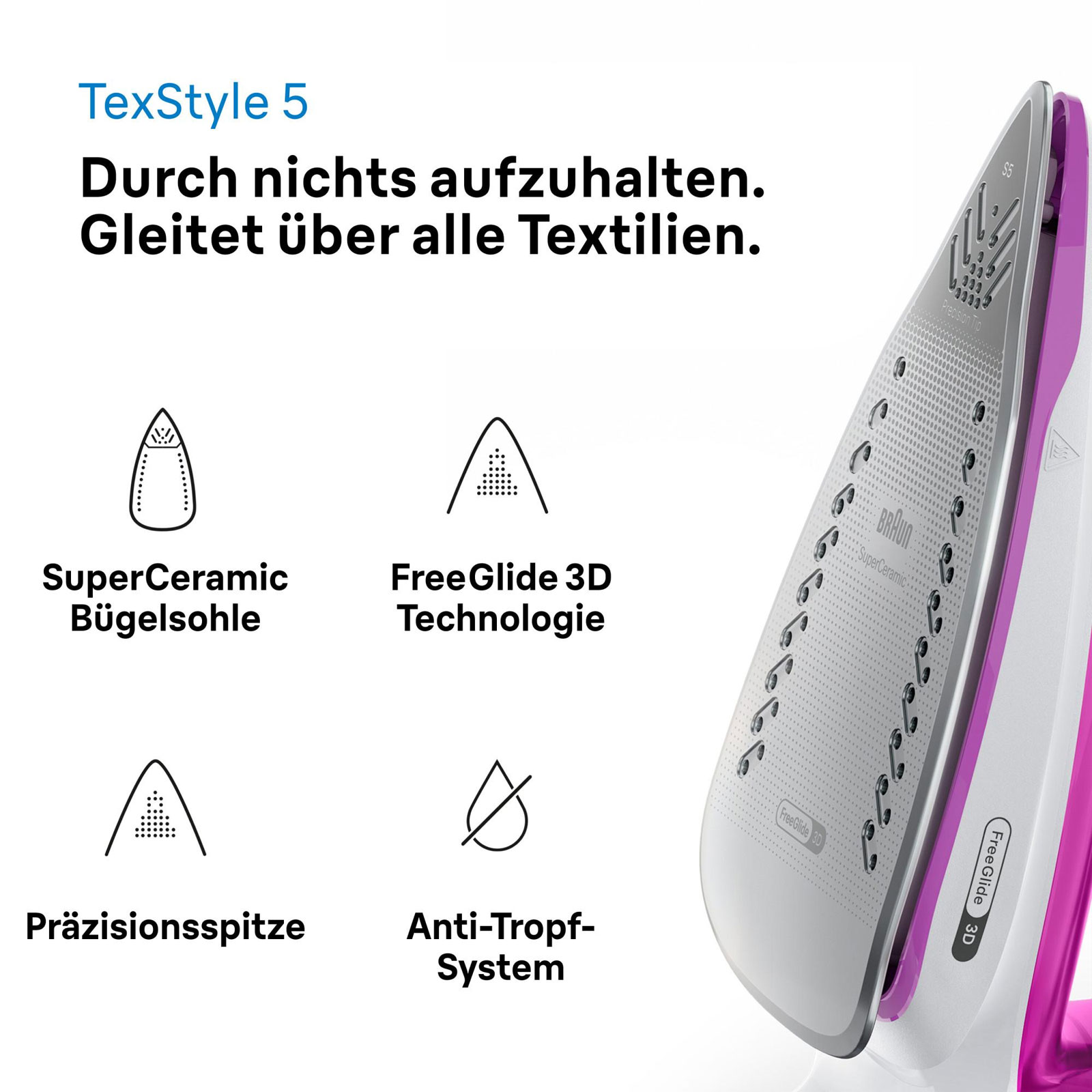 BRAUN SI 5225 PU TexStyle 5 Dampfbügeleisen