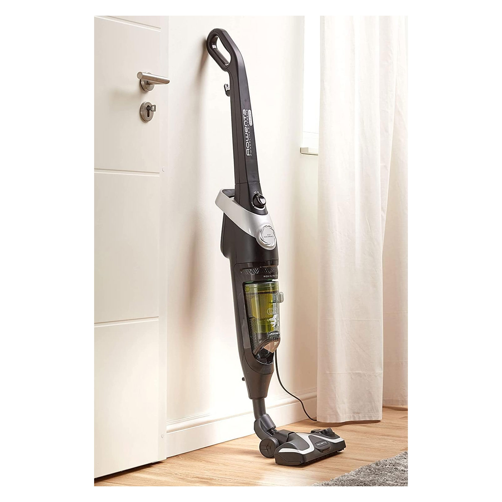 ROWENTA RH 8155 WA Powerline Cyclonic Netz-Handstaubsauger schwarz/silber/gelb