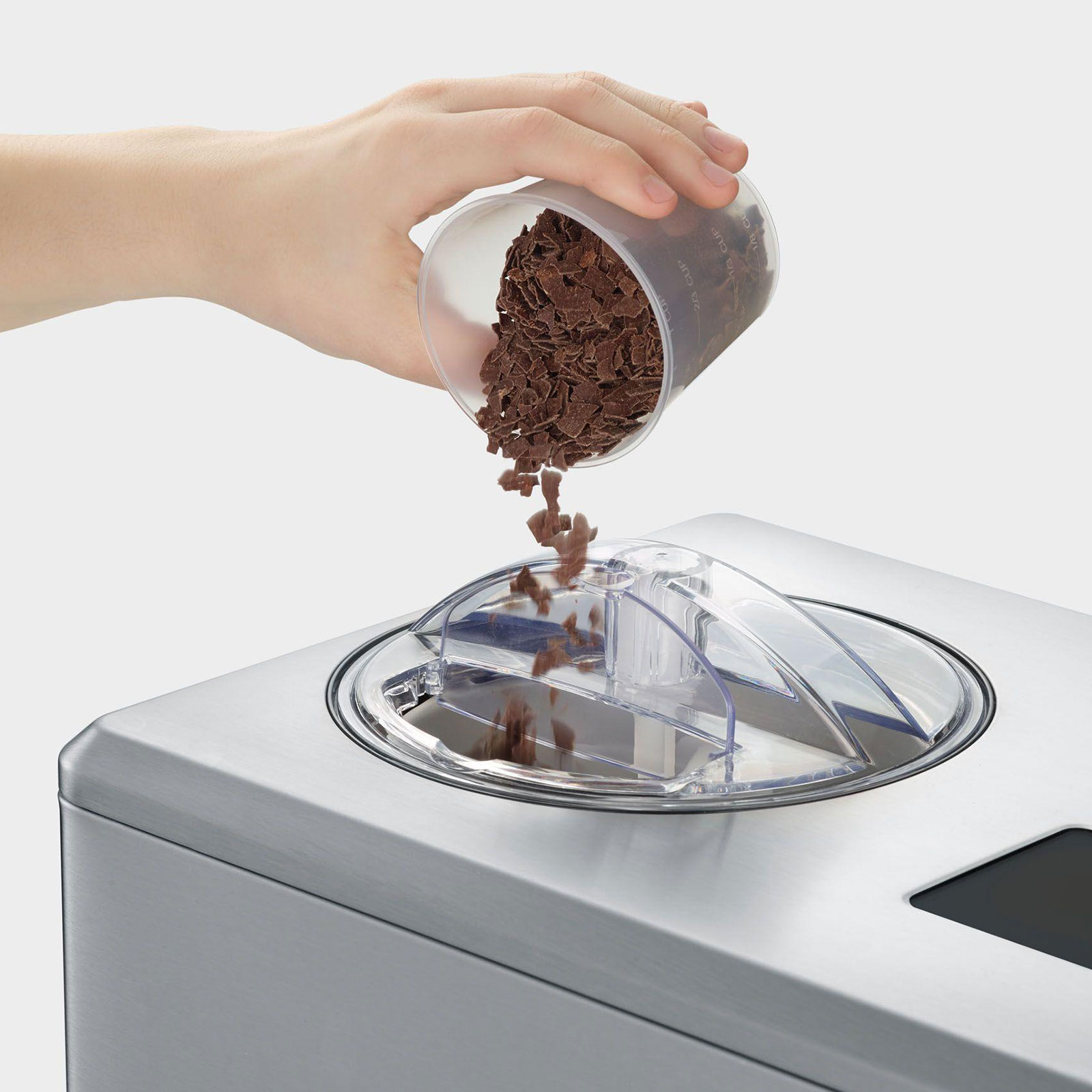 Severin EZ 7405 2-in-1-Eismaschine mit Joghurt-Funktion gebürsteter Edelstahl