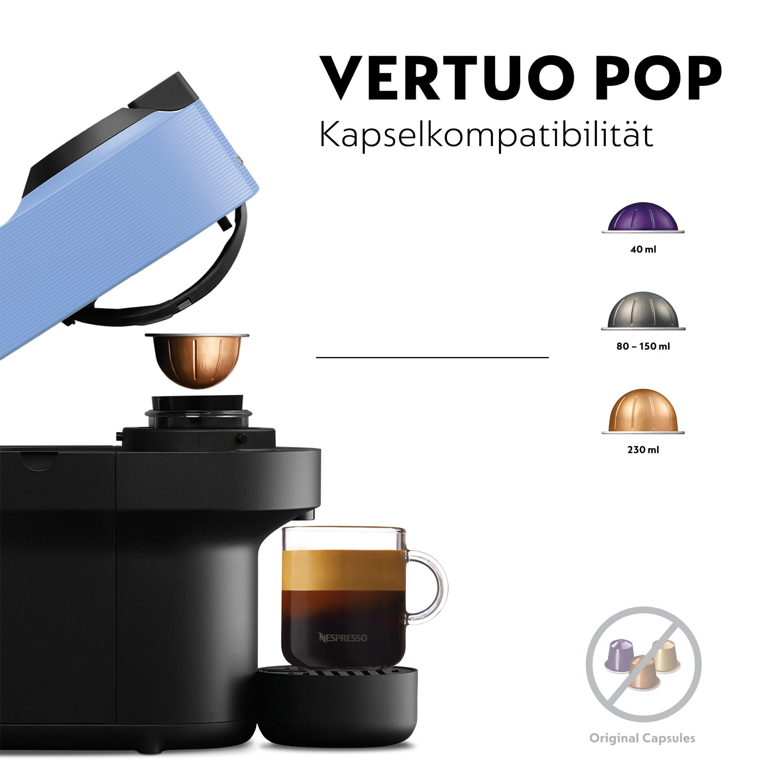 De'Longhi ENV90.A Nespresso Vertuo Pop schwarz/blau