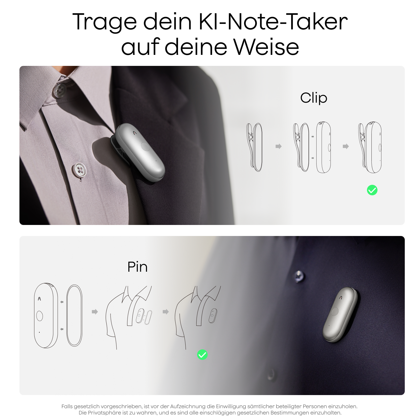 PLAUD Diktiergerät NotePin S