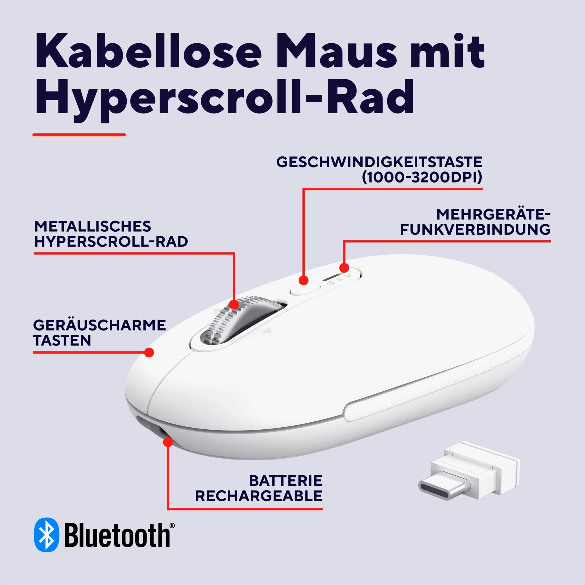 Trust Seron Wiederaufladbare Kabellose Maus