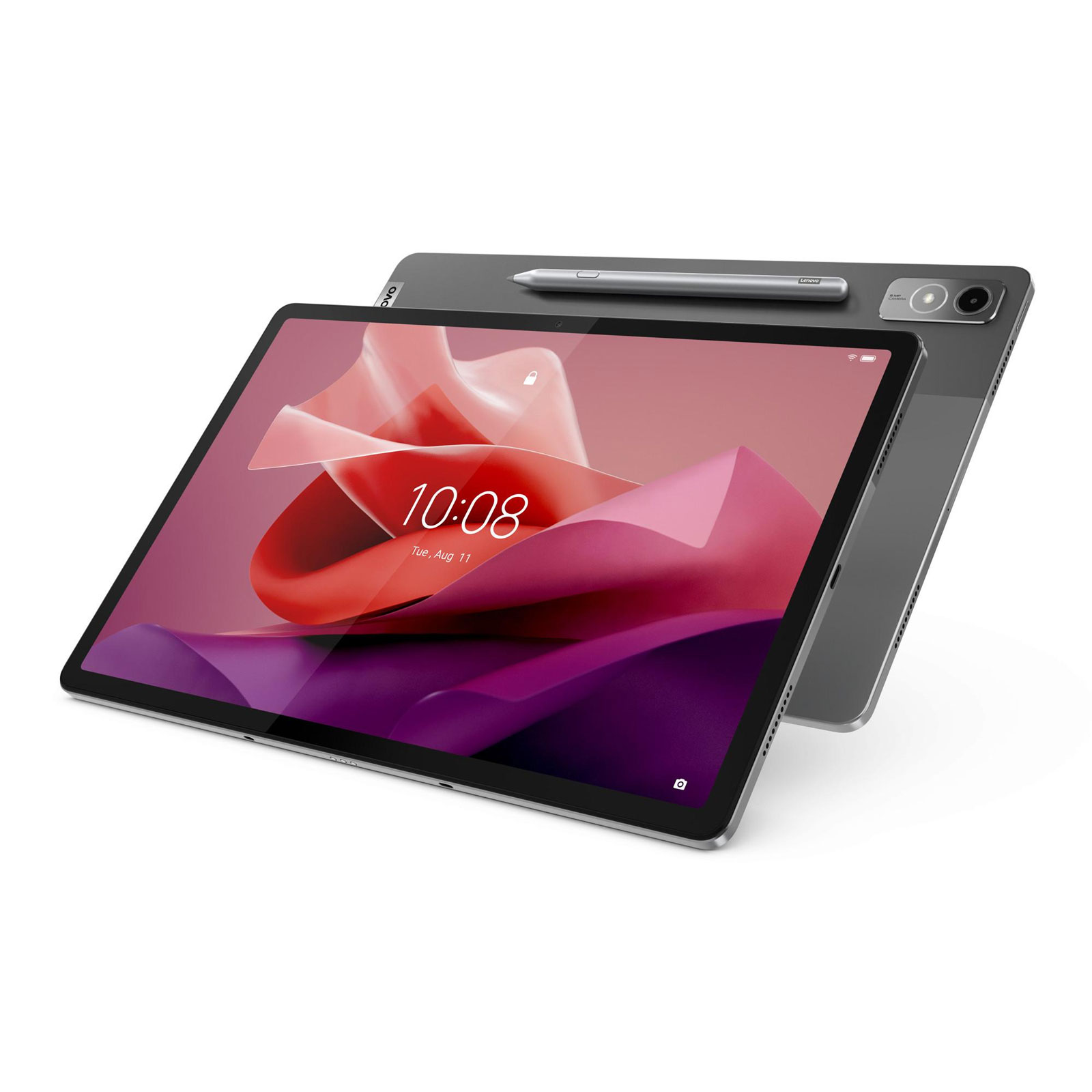 Lenovo Tab P12, Grau, 12,7 Zoll, 8 GB, 128 GB + Tab P12 Folio Case, grau (Wi-Fi 6, Android 13)