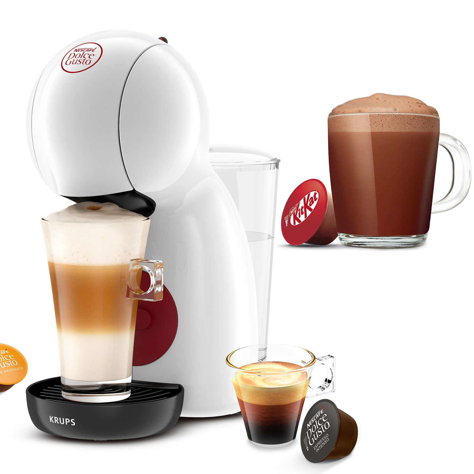 Krups KP1A31 Dolce Gusto Kaffeemaschine Kapseln inkl. Nestlé Dolce Gusto KitKat 16 Kapseln