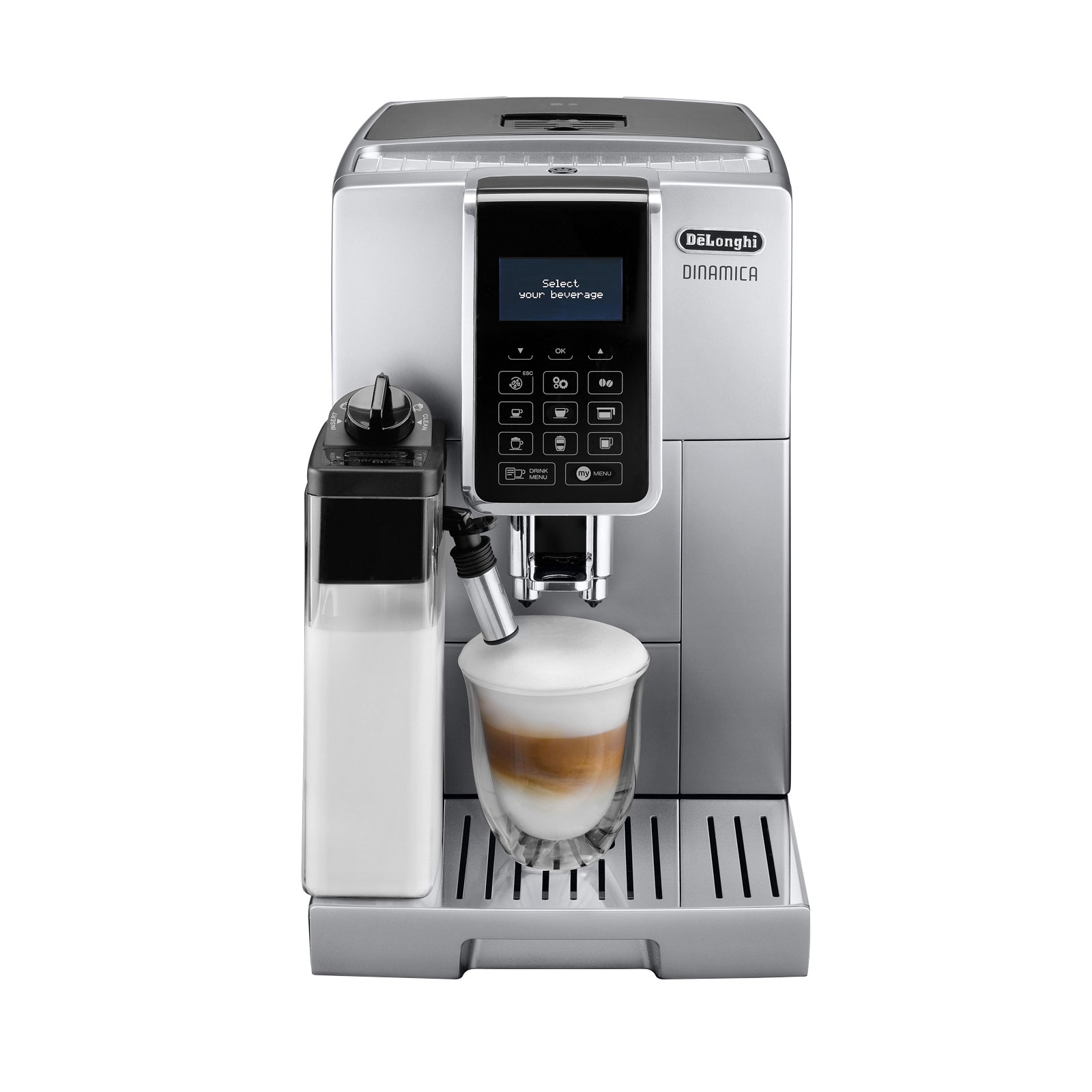 DeLonghi ECAM 356.77.S DINAMICA Kaffeevollautomat silber mit Kaffekannenfunktion