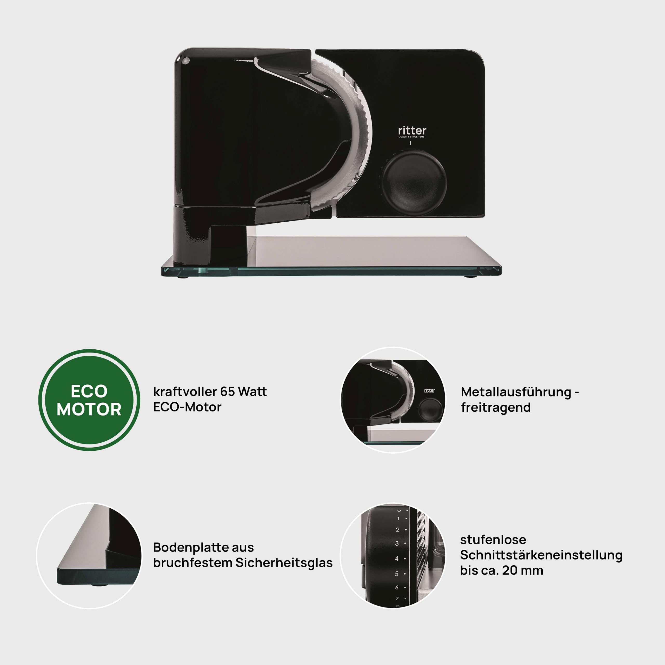 Ritter sono 2 Allesschneider schwarz