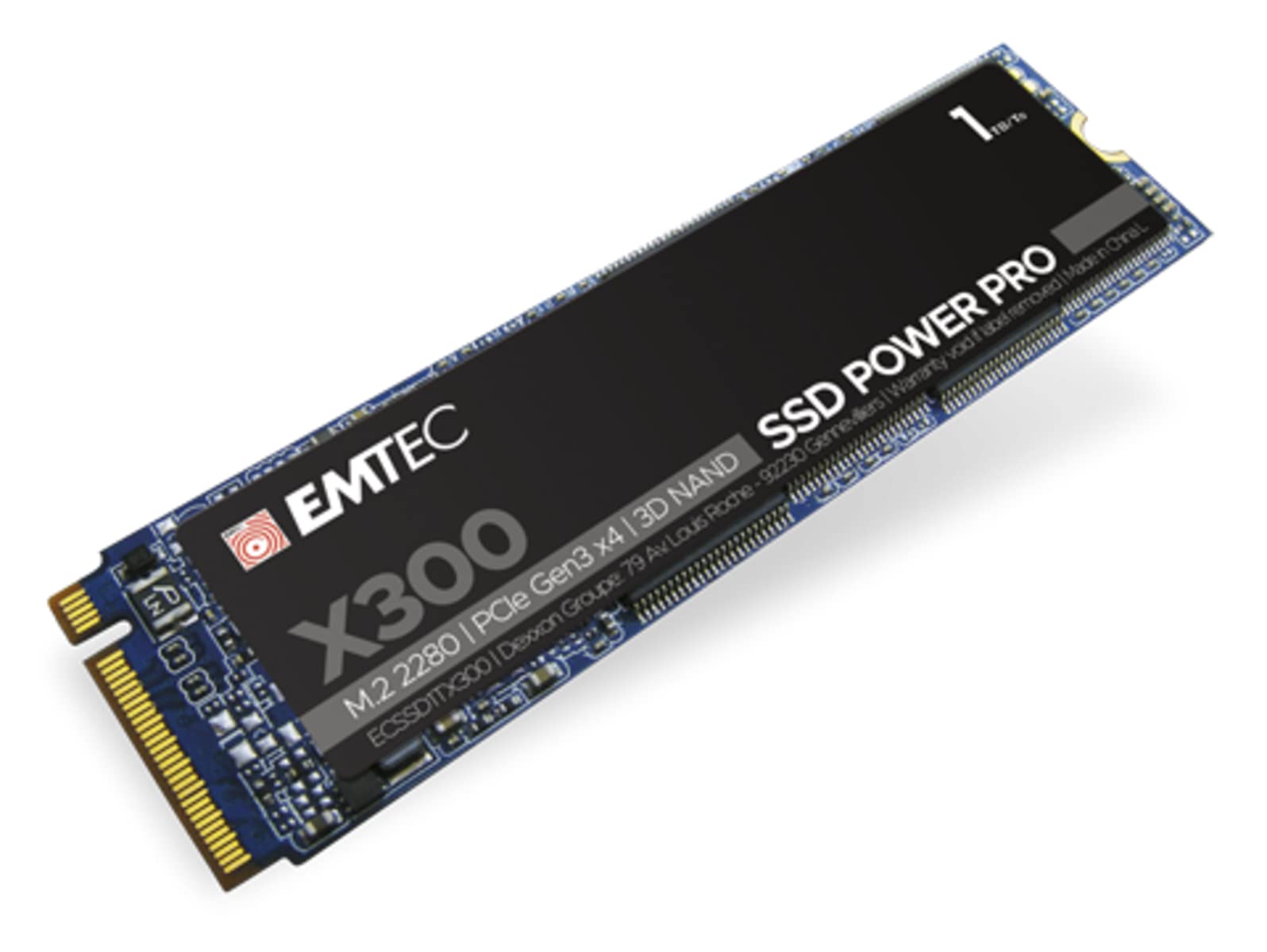 EMTEC X300 M.2 SSD Power Pro 1 TB NVMe PCIe 3.0 (ECSSD1TX300) EMTEC X300 M.2 SSD Power Pro 1 TB NVMe PCIe 3.0 (ECSSD1TX300)