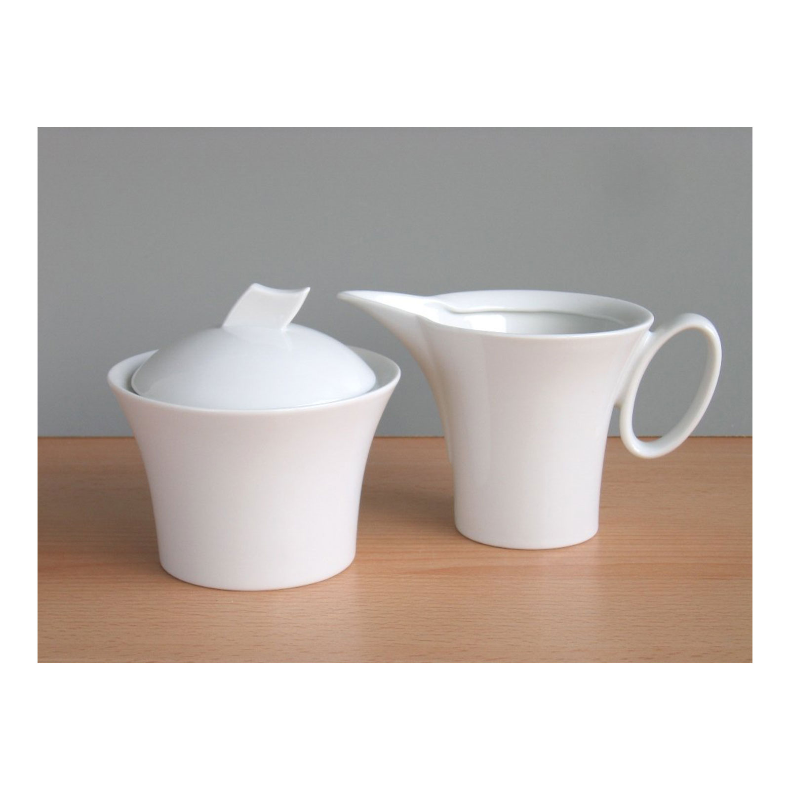 CreaTable, 13571, Serie Wing weiss, Milch- und Zucker Set 2tlg CreaTable, 13571, Serie Wing weiss, Milch- und Zucker Set 2tlg