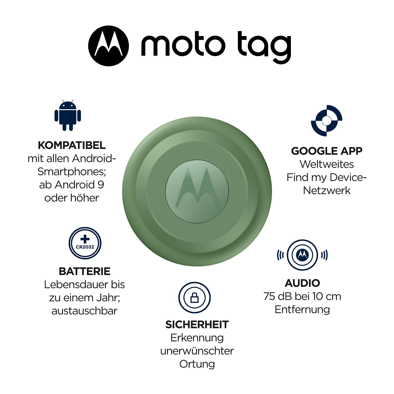 Motorola moto Tag Jade Green 1er Pack
