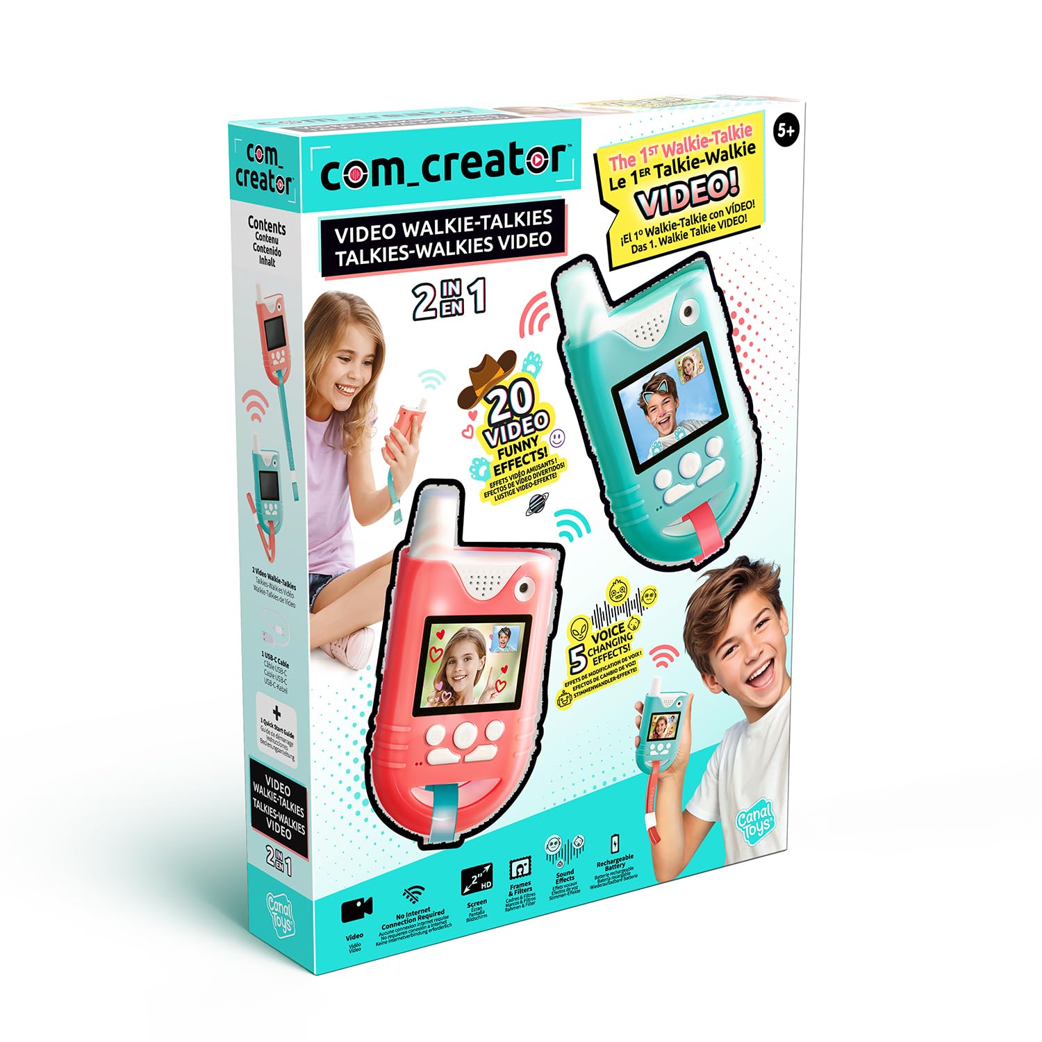 Canal Toys - 2-in-1 Video Walkie-Talkie Set - mit Farbbildschirm & Kamera